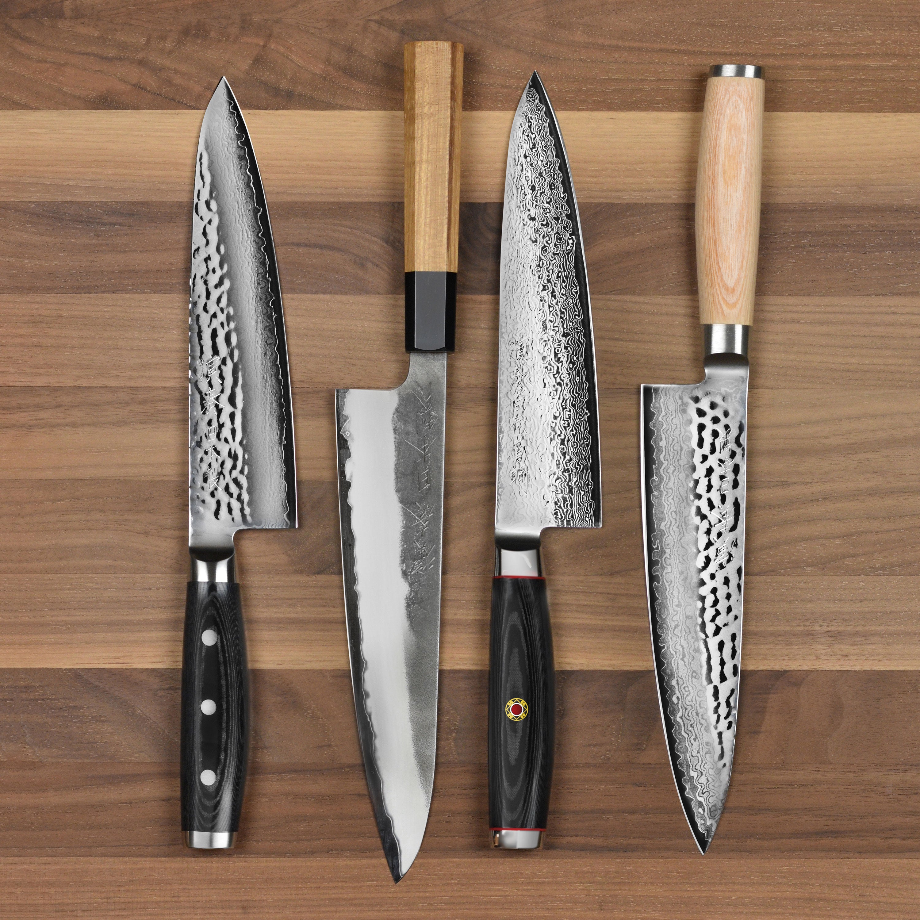 Enso Japanese Chef's Knives Damascus, SG2, Aogami Super Cutlery and