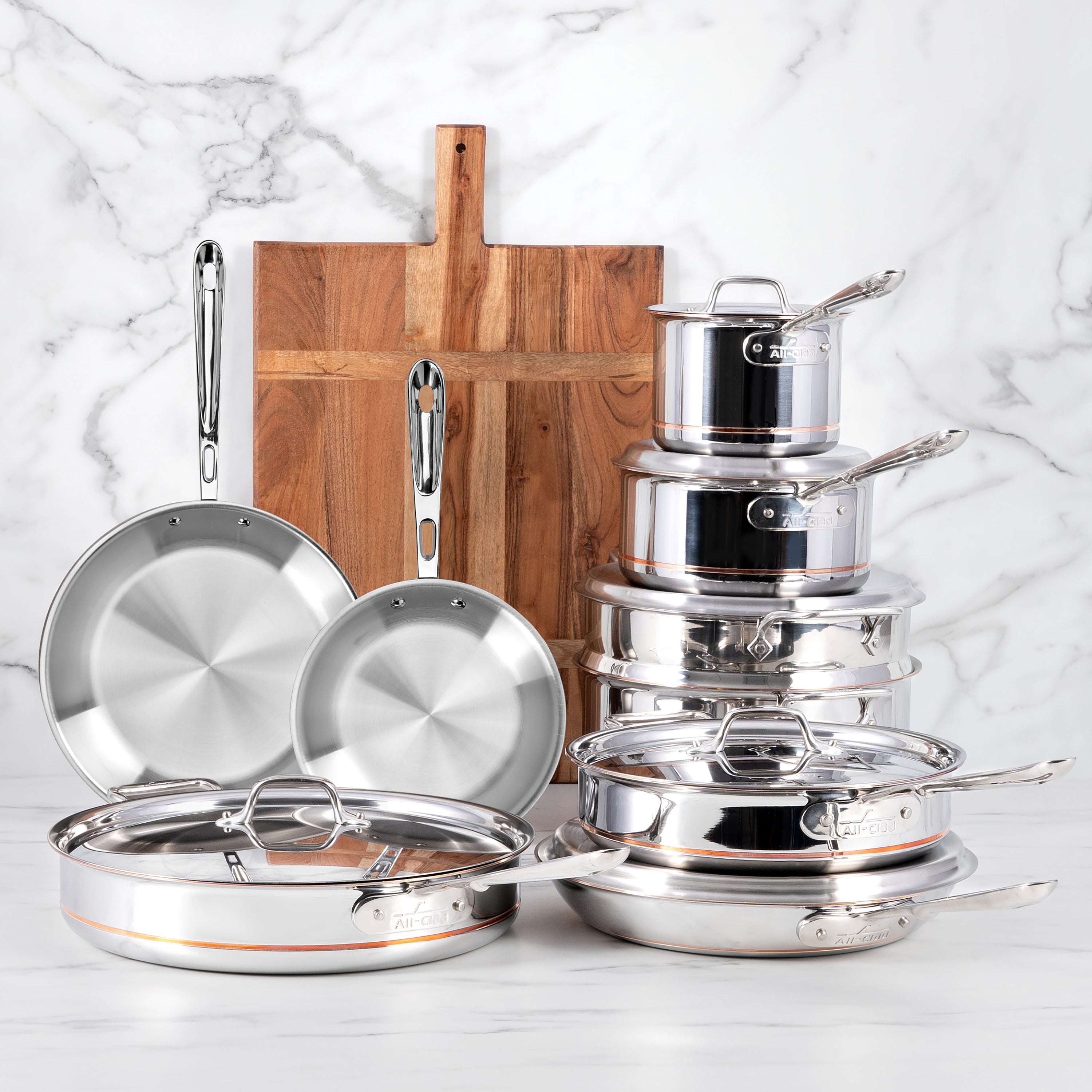 All-Clad Copper Core Cookware Set - 15 Piece – Cutlery and More