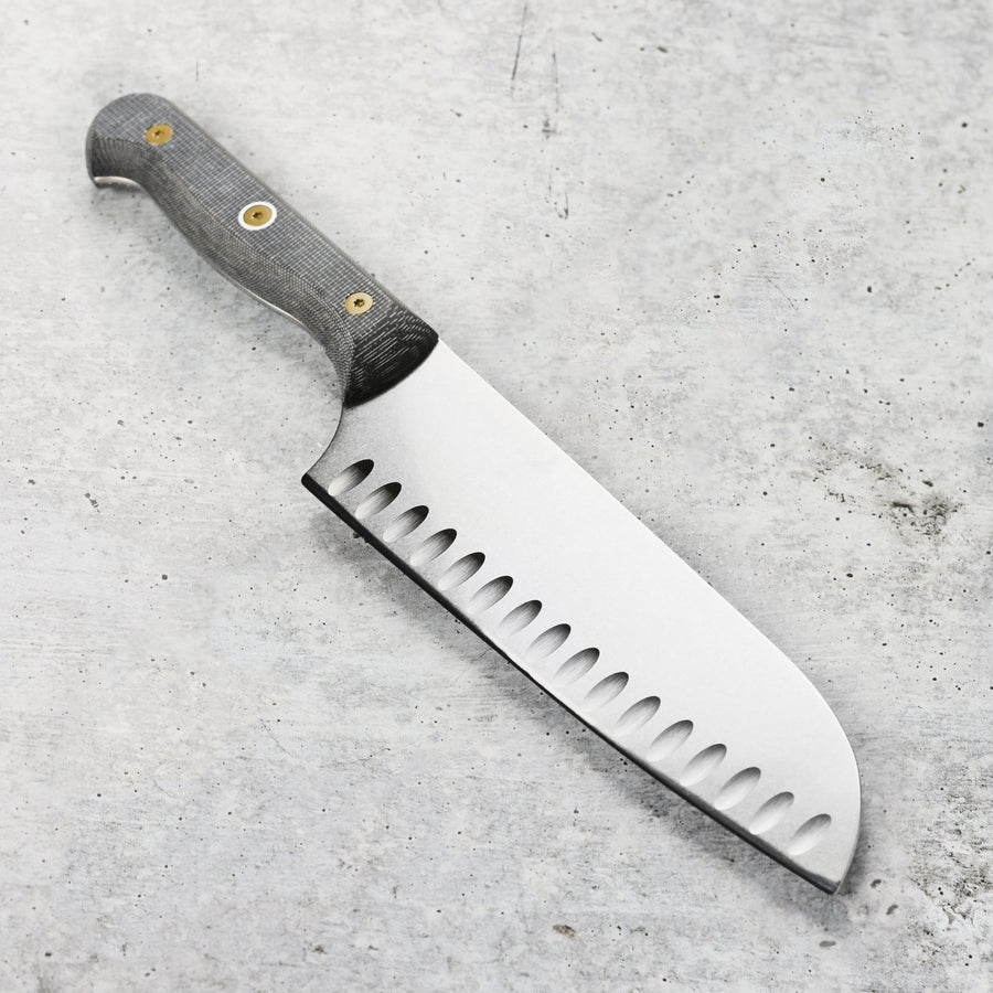 Messermeister Custom Micarta 7" Hollow Edge Santoku Knife