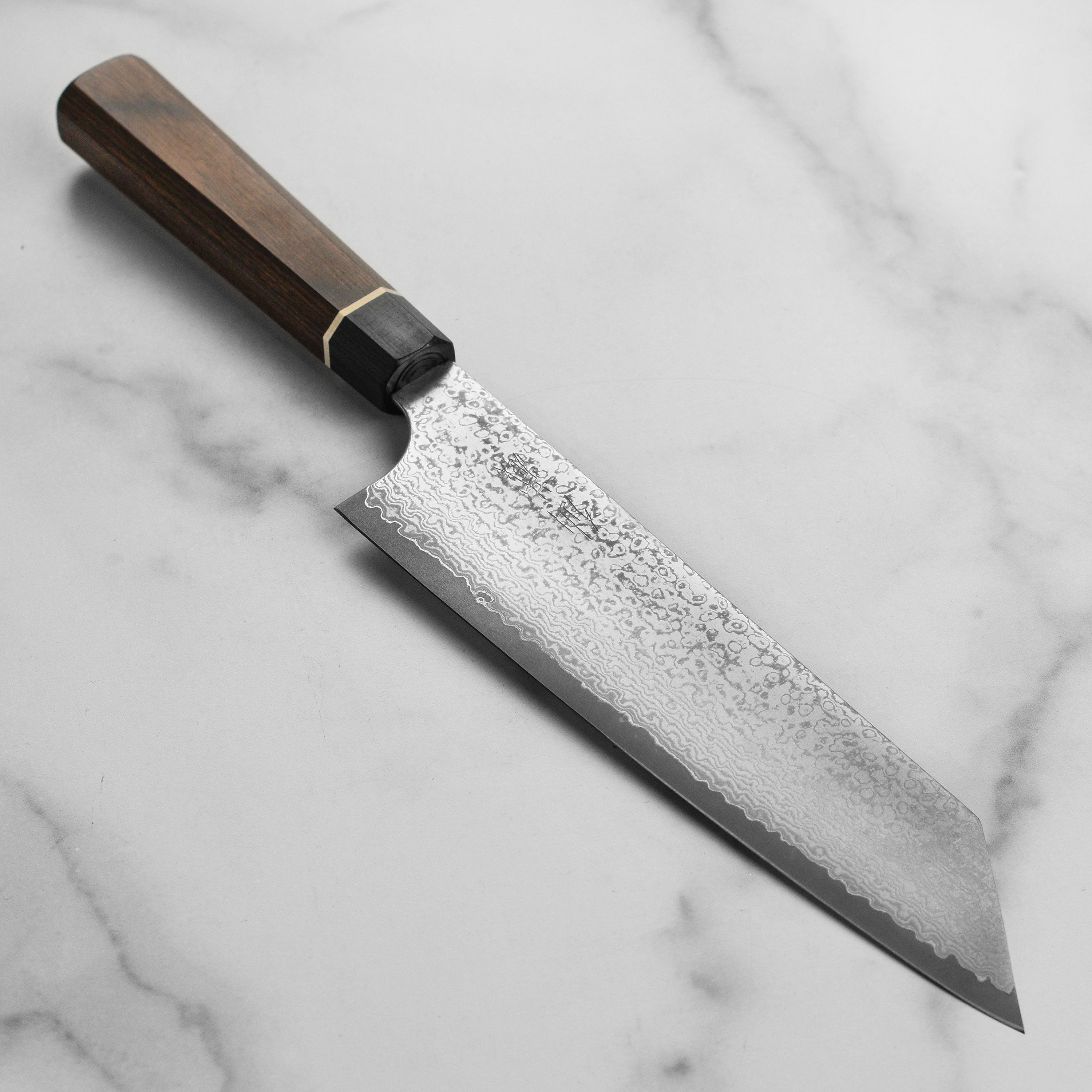 Senzo Black Damascus Kiritsuke Knife - 8