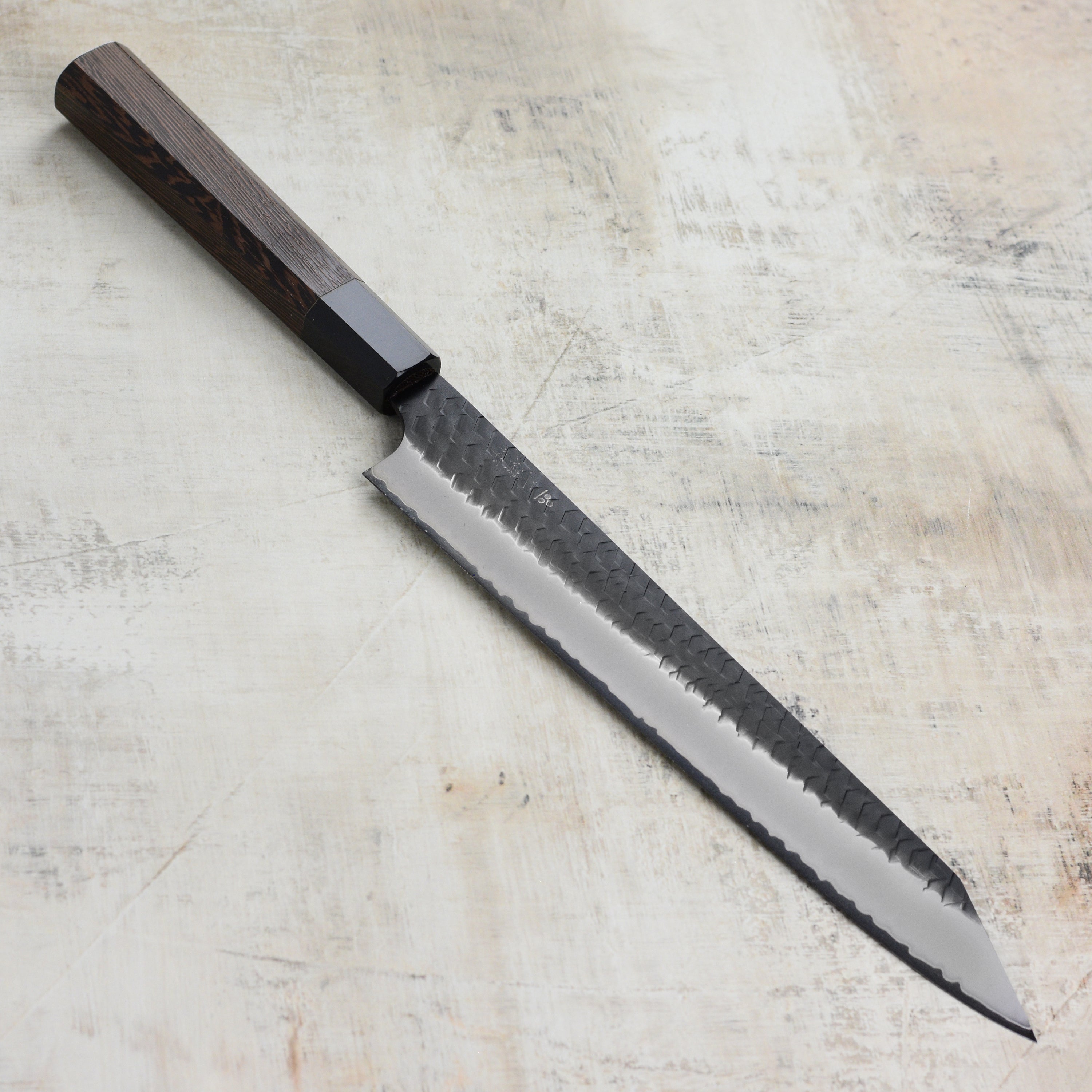 Nigara SG2 Kurouchi Tsuchime Kiritsuke Sujihiki with Wenge Handle