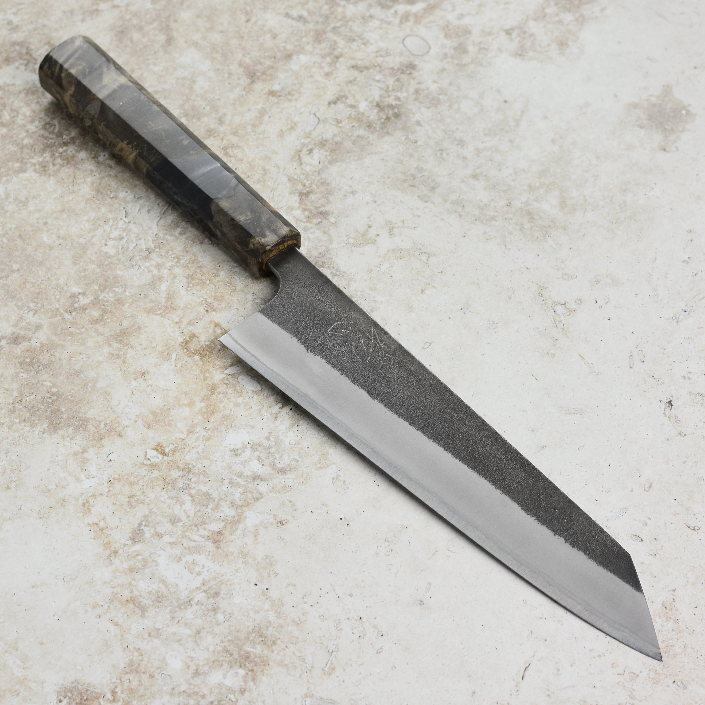 Yoshikane 210mm Kiritsuke Shirogami #2 Kurouchi Stainless