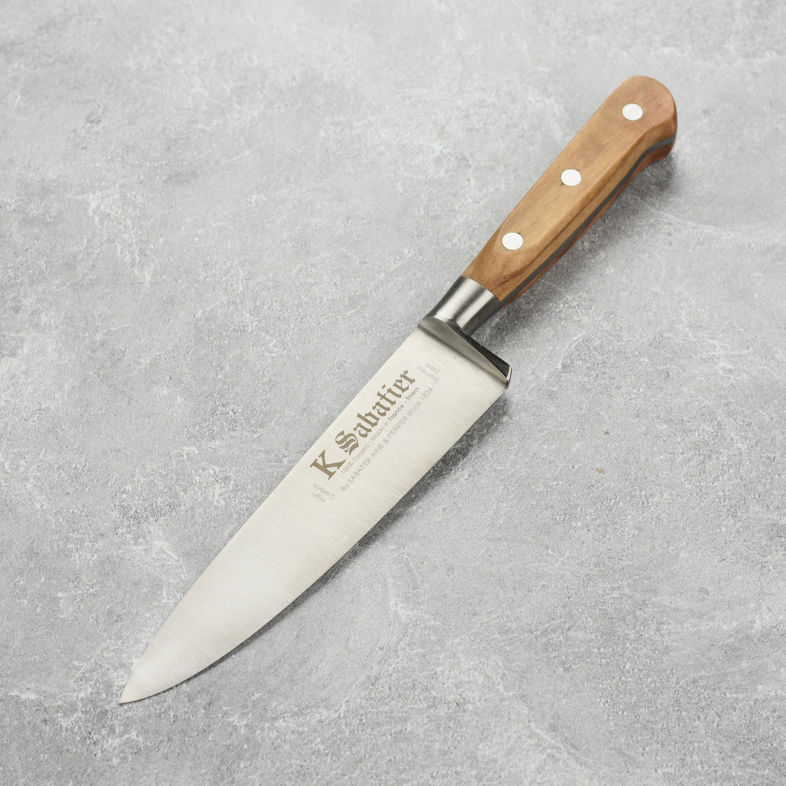 ○ナイフシャープナー K .SABATIER France フランス製 K Sabatier Olive Wood Chef's Knife - 6