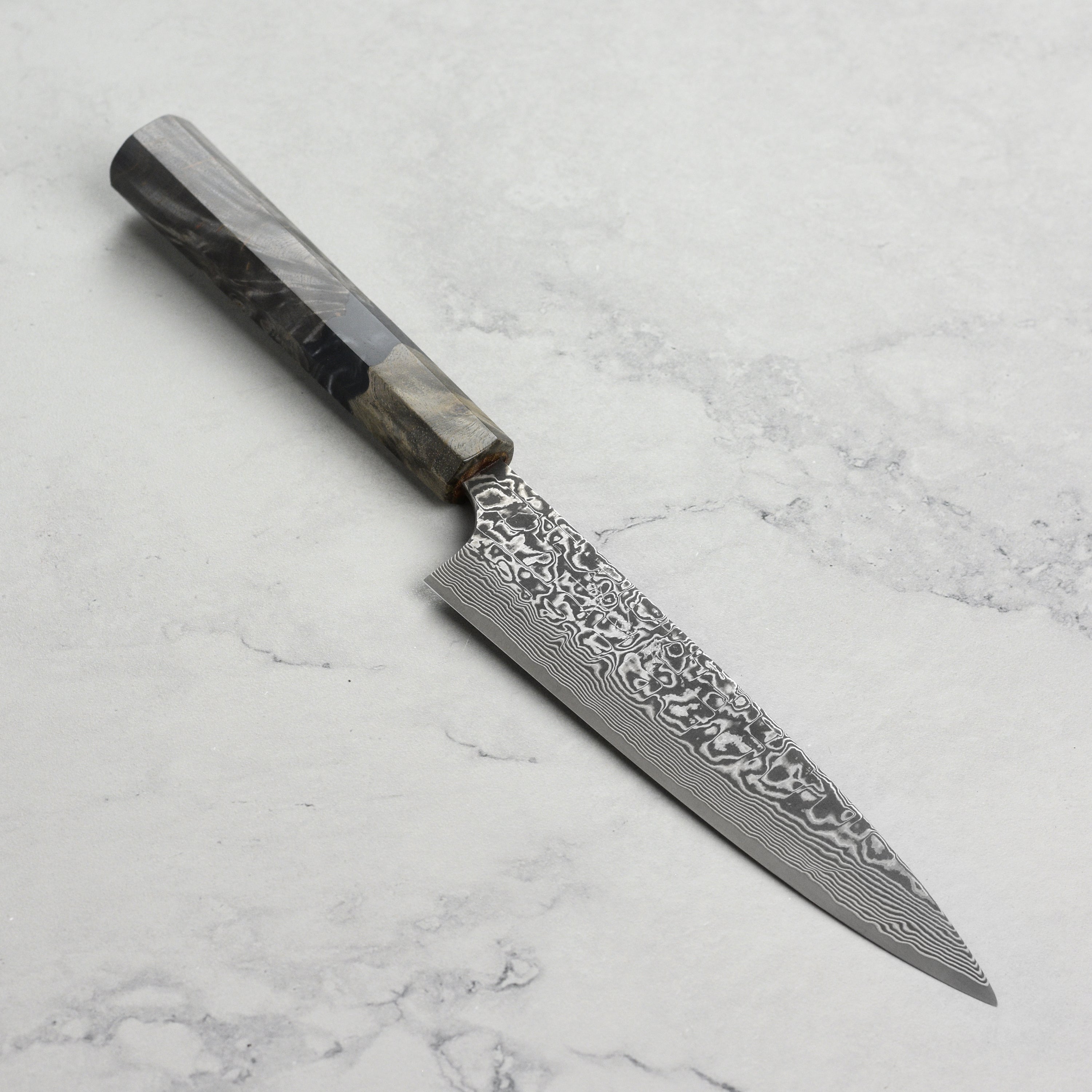大将　セラミック　2本 Takeshi Saji R2/SG2 Black Damascus Petty Knife, Stabilized Birch