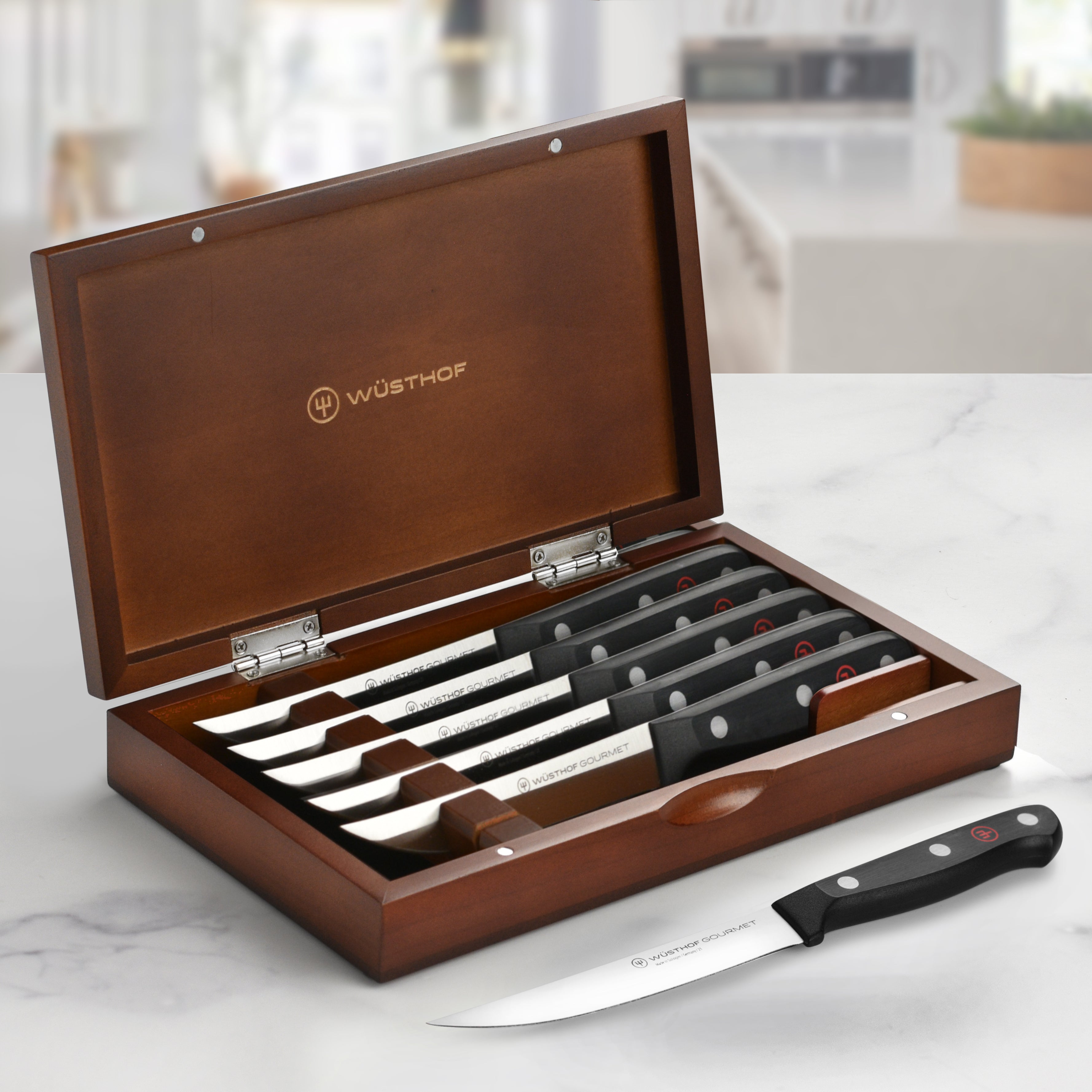 Wusthof Gourmet Steak Knives - 6 Piece Set with Case – Cutlery and