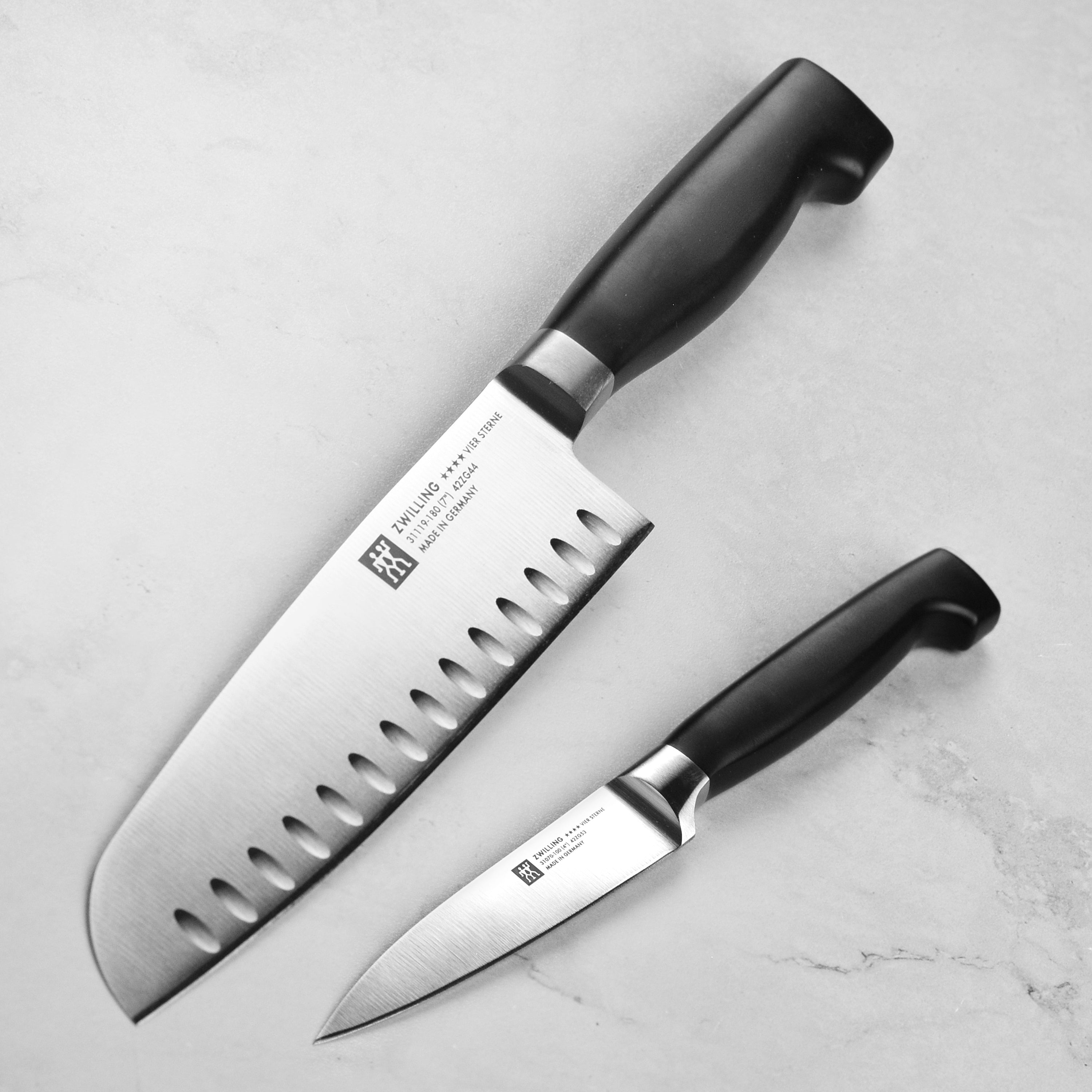 Zwilling J.A. Henckels Four Star Santoku & Paring Knife Set - 2