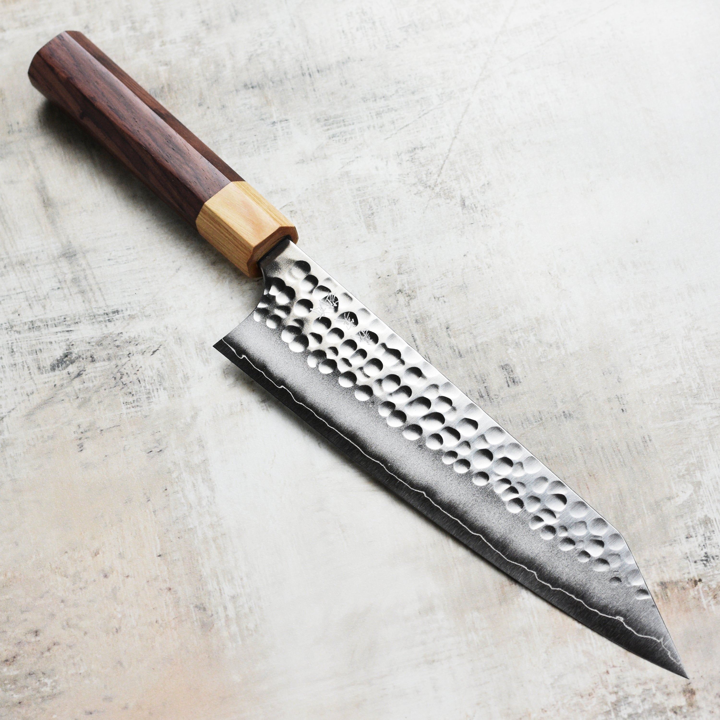 Yoshimi Kato Forged Ginsan Kiritsuke Gyuto, 8.25