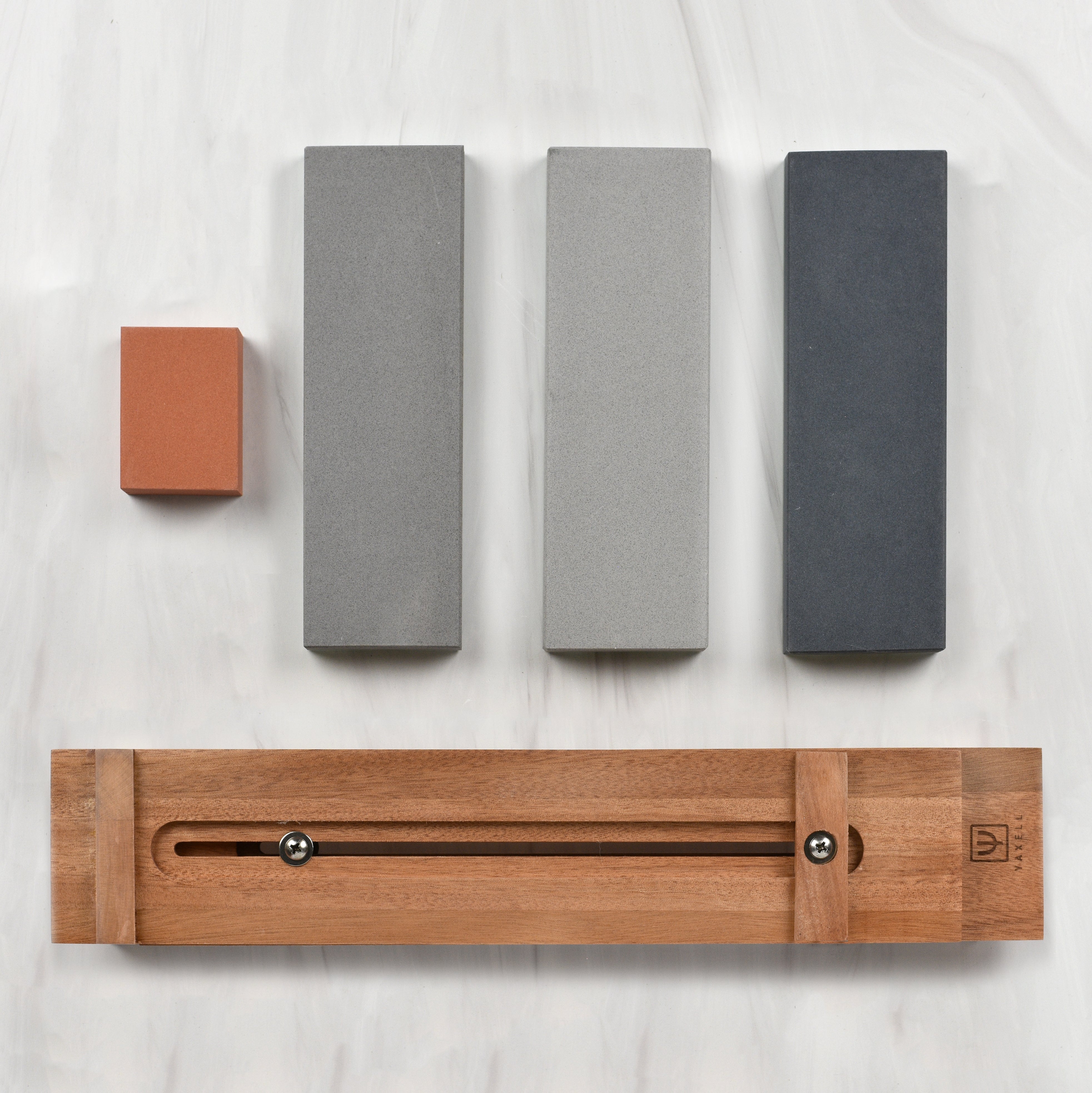 4枚セット Stone ストーン No Anaesthesia Colours Knife Sharpening Stone Set, 4 Side Grit 400/1000 3000/8000