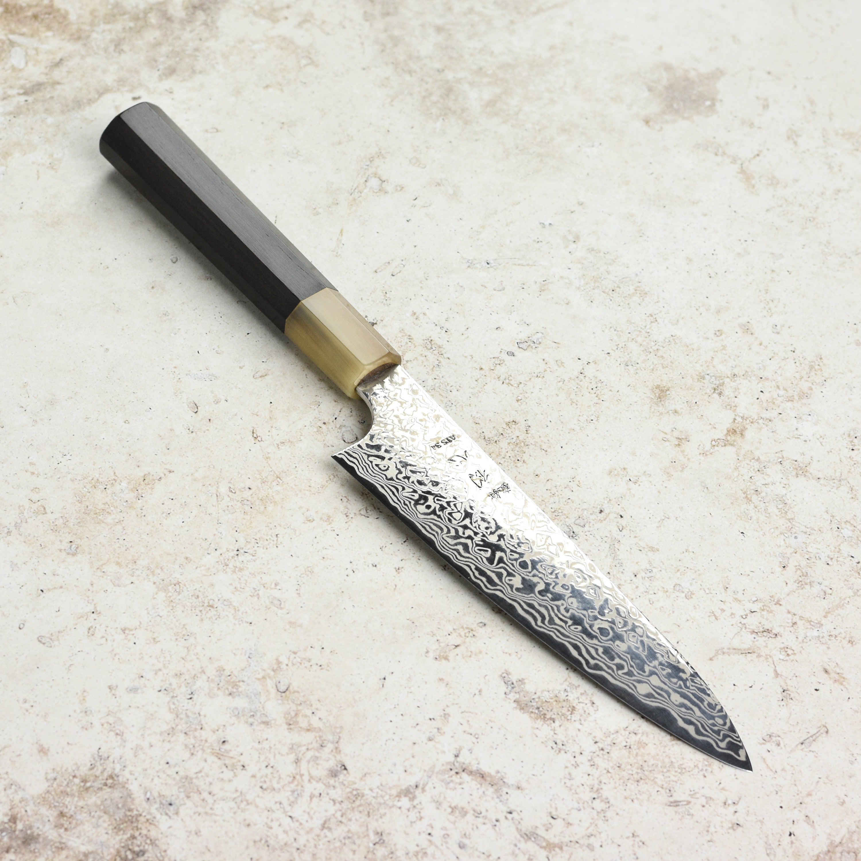 Hatsukokoro Ginga34 Damascus Petty by Yoshihiro Yauji, 150mm (5.9
