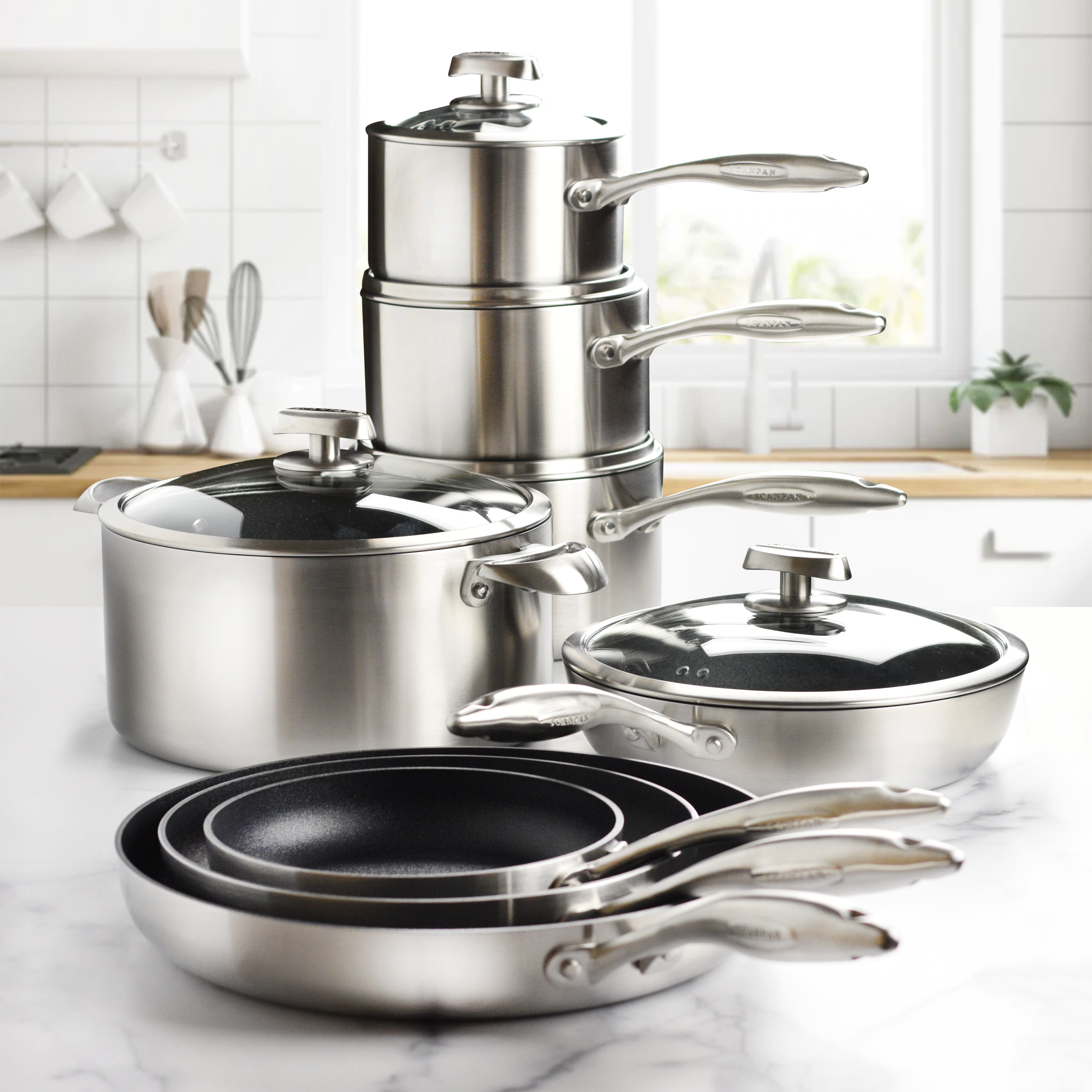Scanpan CX+ Cookware Set - 13 Piece Stainless Steel Nonstick