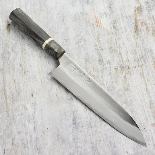 Mazaki Hon-Sanmai Shirogami #2 Migaki 9" Gyuto
