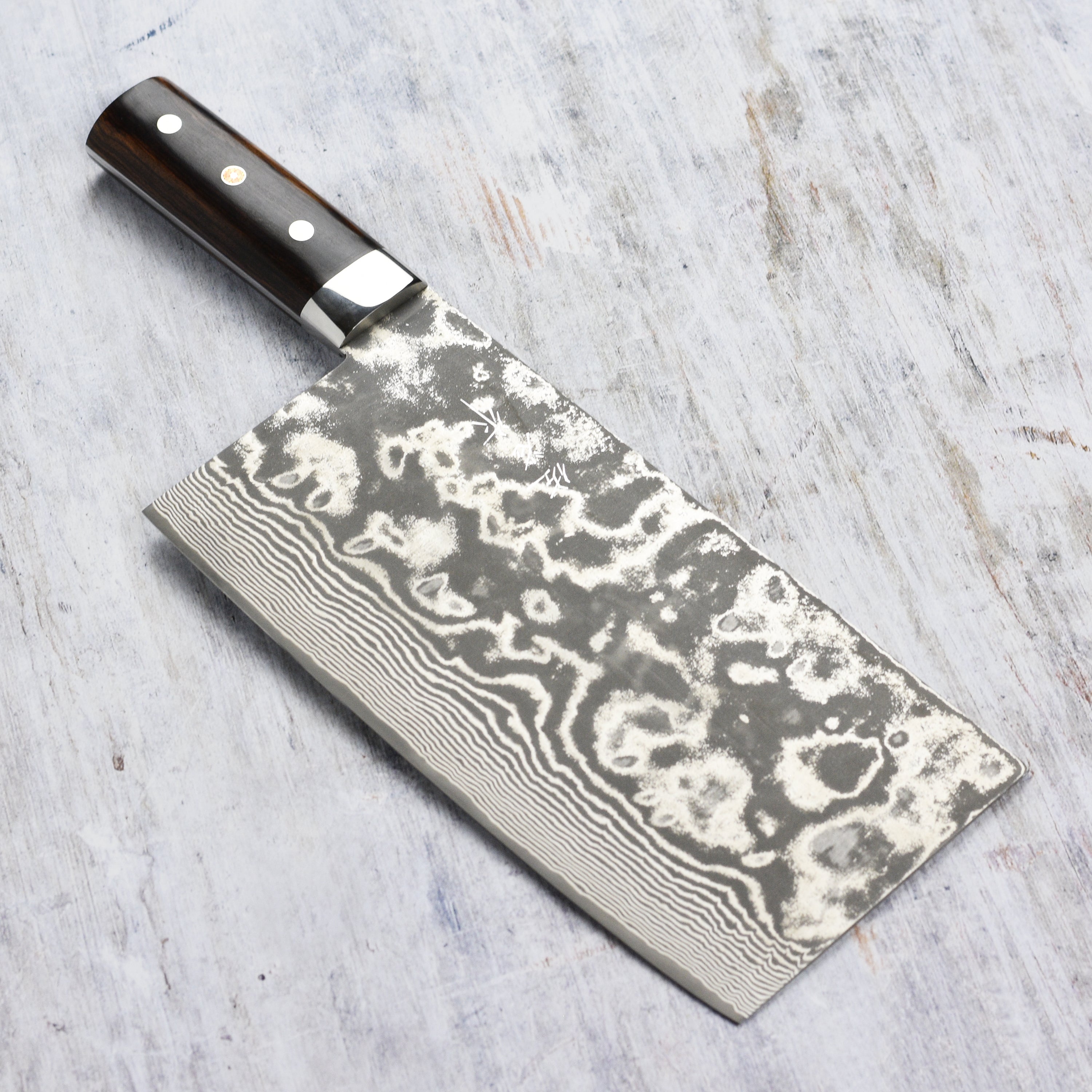 Saji SG2 Black Damascus Chinese Cleaver 220mm (8.6
