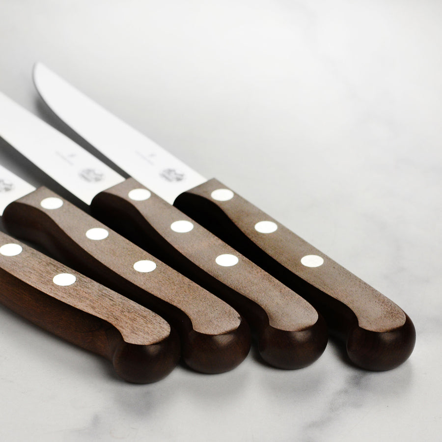 Victorinox Wood 4 Piece Fine Edge Steak Knife Set