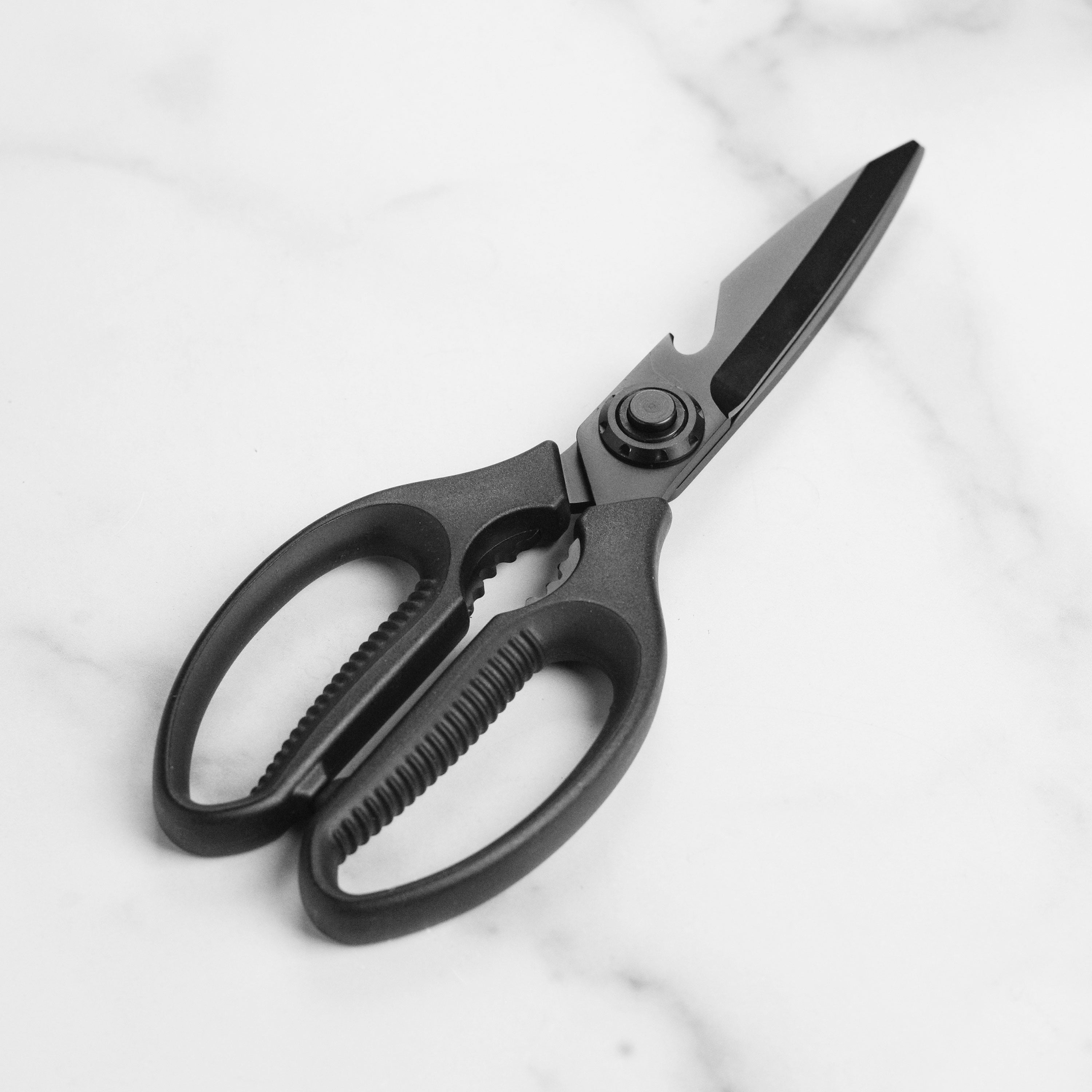 Meister Mertens 1794 西洋剃刀 4/8インチ Messermeister Push Button Kitchen Shears, Titanium Black, 9