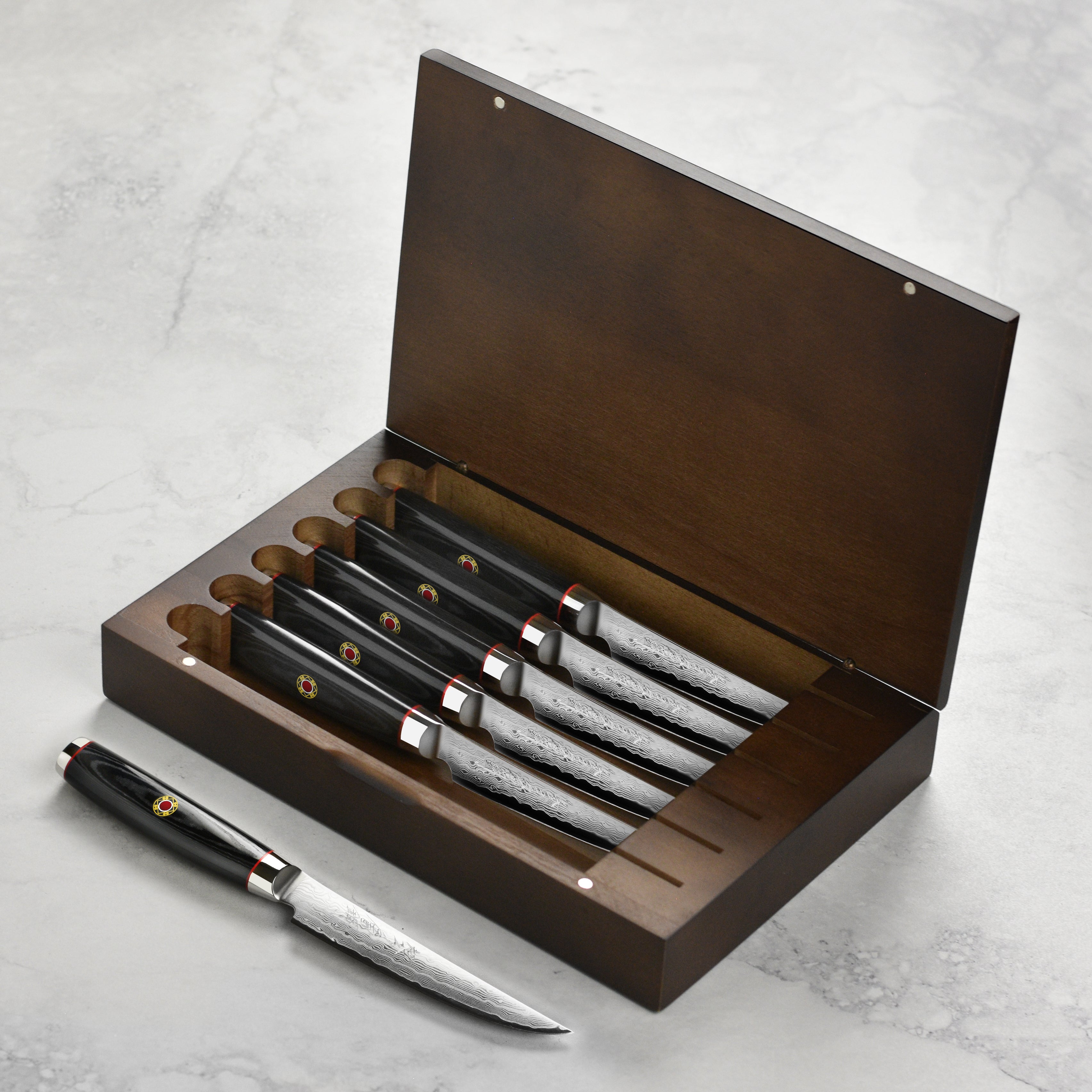 Enso SG2 Steak Knives - 6 Piece Set - Damascus – Cutlery and More