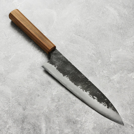 Mazaki Shirogami #2 Kurouchi Nashiji 8.25" Gyuto