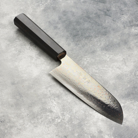 Saji Rainbow Damascus 6.5" Santoku