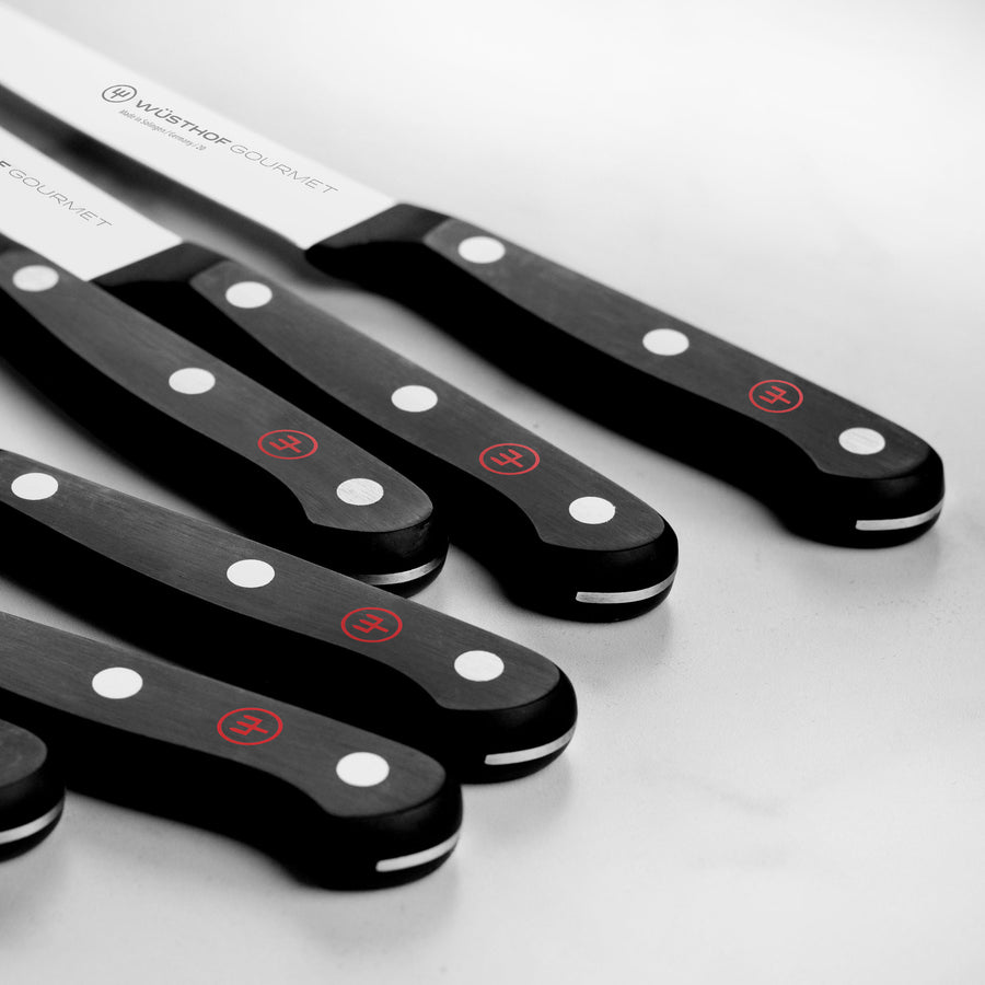 Wusthof Gourmet 6 Piece Steak Knife Set with Case