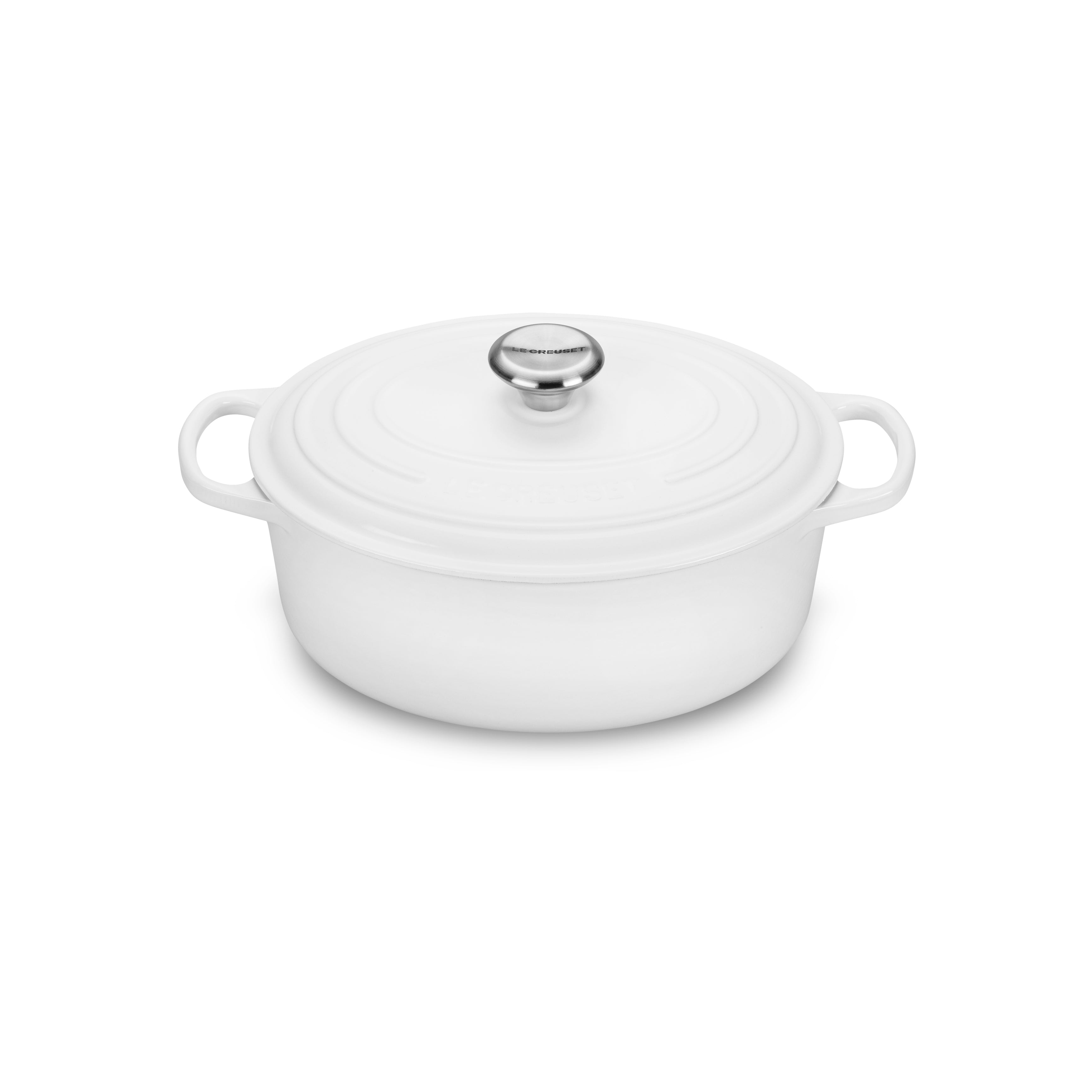 Le Creuset Signature Cast Iron 2.75-Quart White Oval Dutch Oven