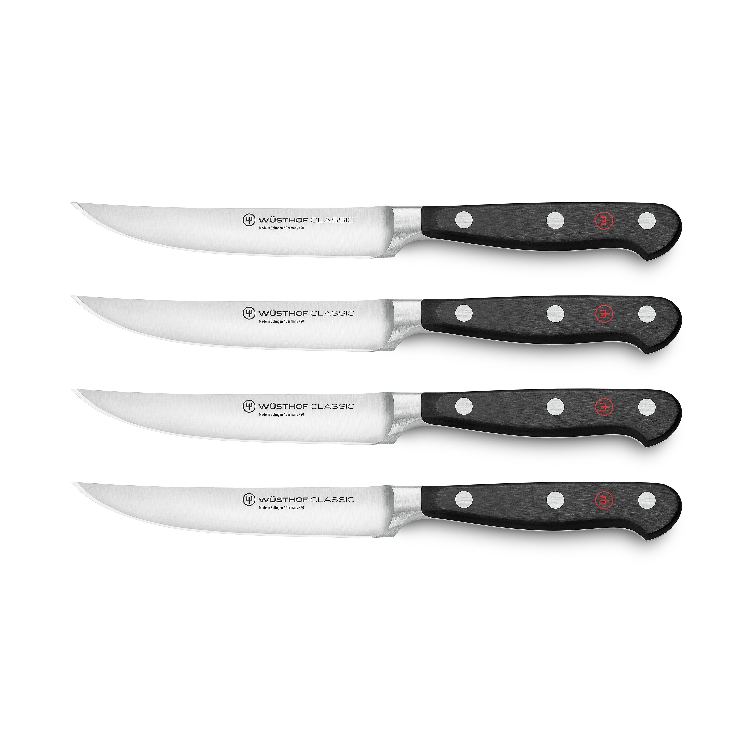 Steak Knife Set of 4, German Stainless Steel Dinner Cutlery