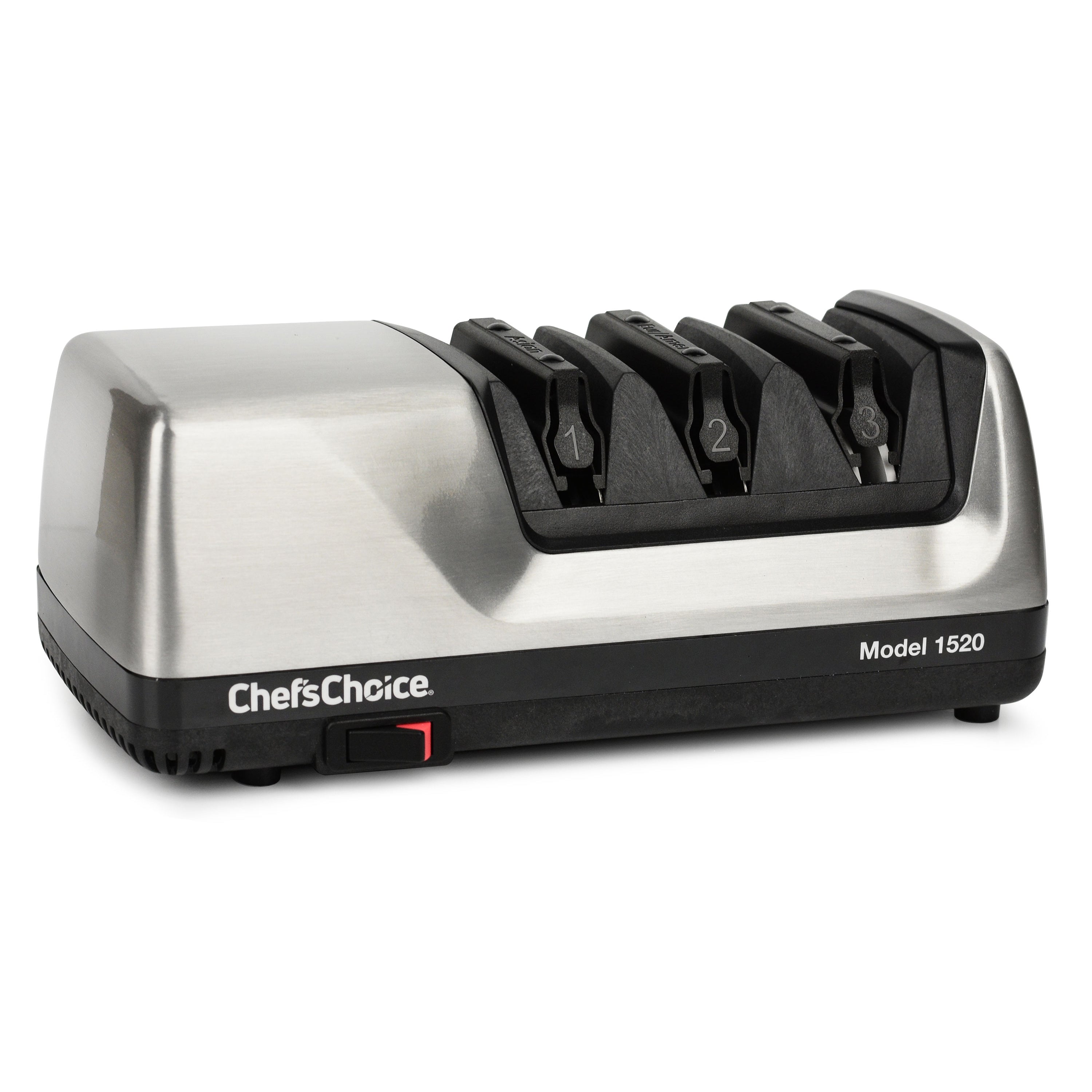 Best Buy: Chef'sChoice 1520 AngleSelect DiamondHone Electric Knife  Sharpener for 15 and 20-degree Knives 100% Diamond Abrasives Brushed Metal  0115207