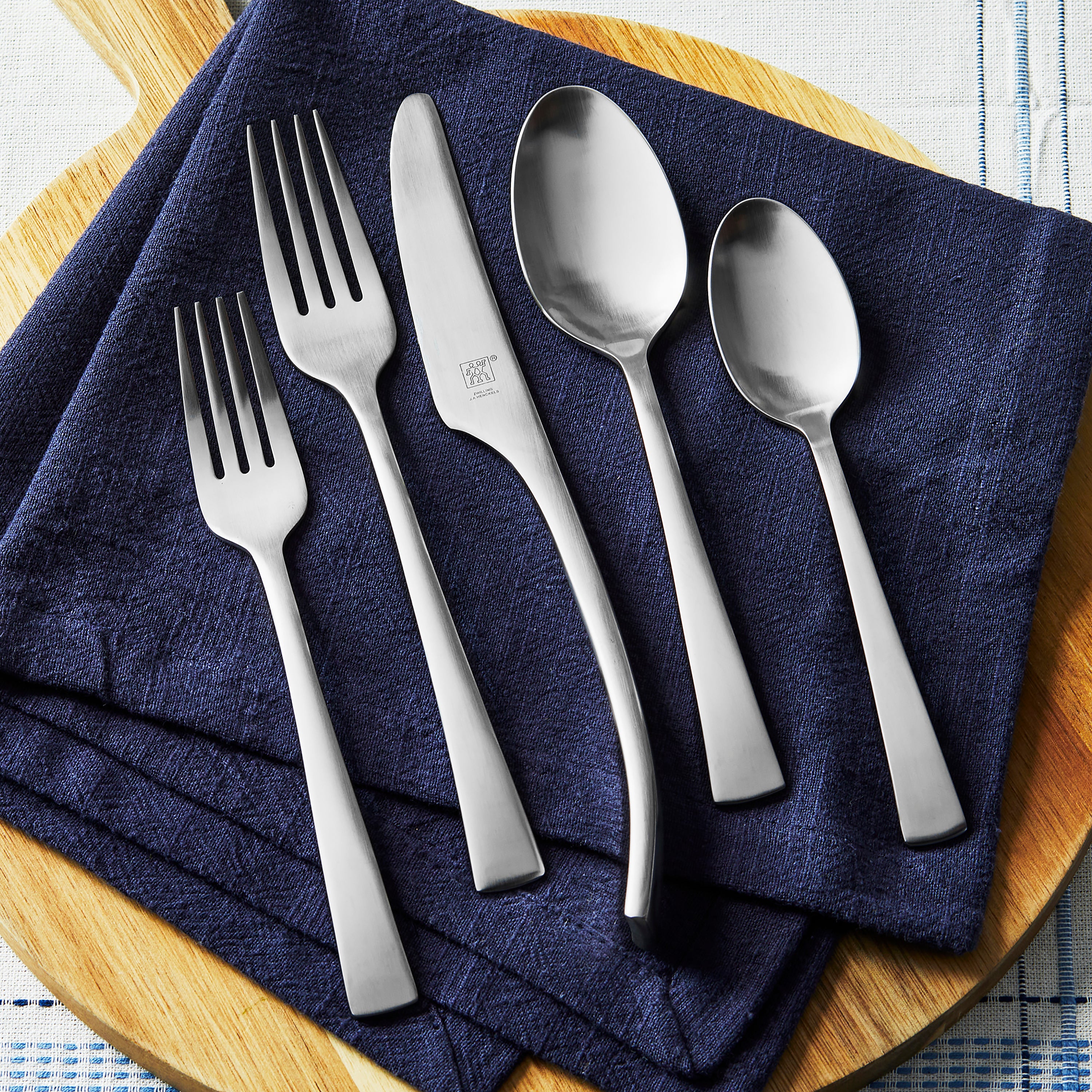 Zwilling Bellasera 45 Piece Stainless Steel Flatware Set, Satin Finish