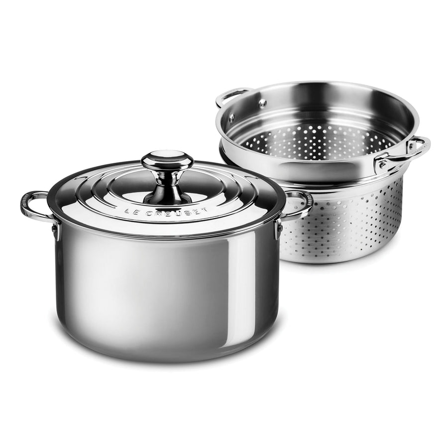 Le Creuset Stainless Steel 9-quart Stock Pot with Pasta/Colander Insert