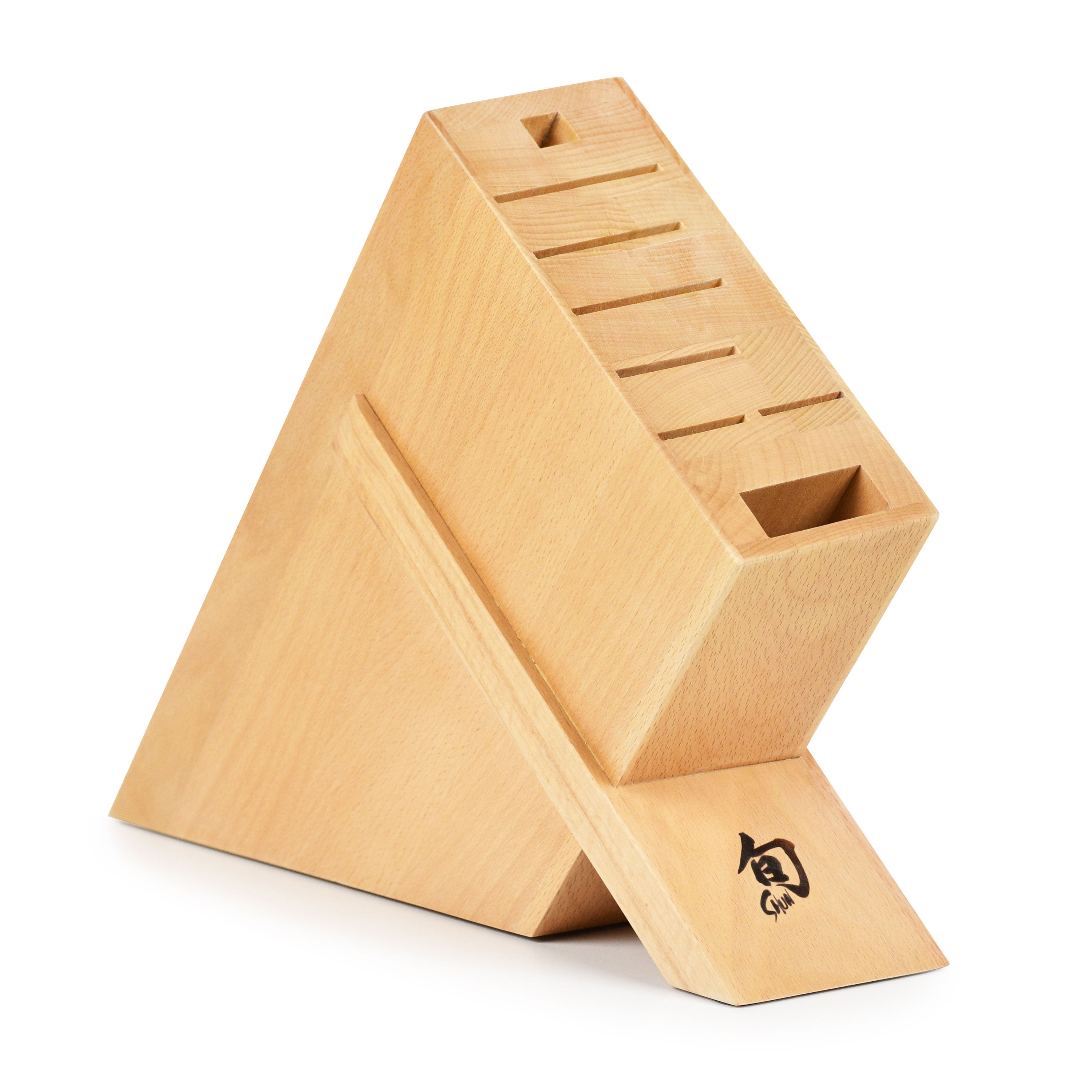 9-Slot Beech Wood Knife Block