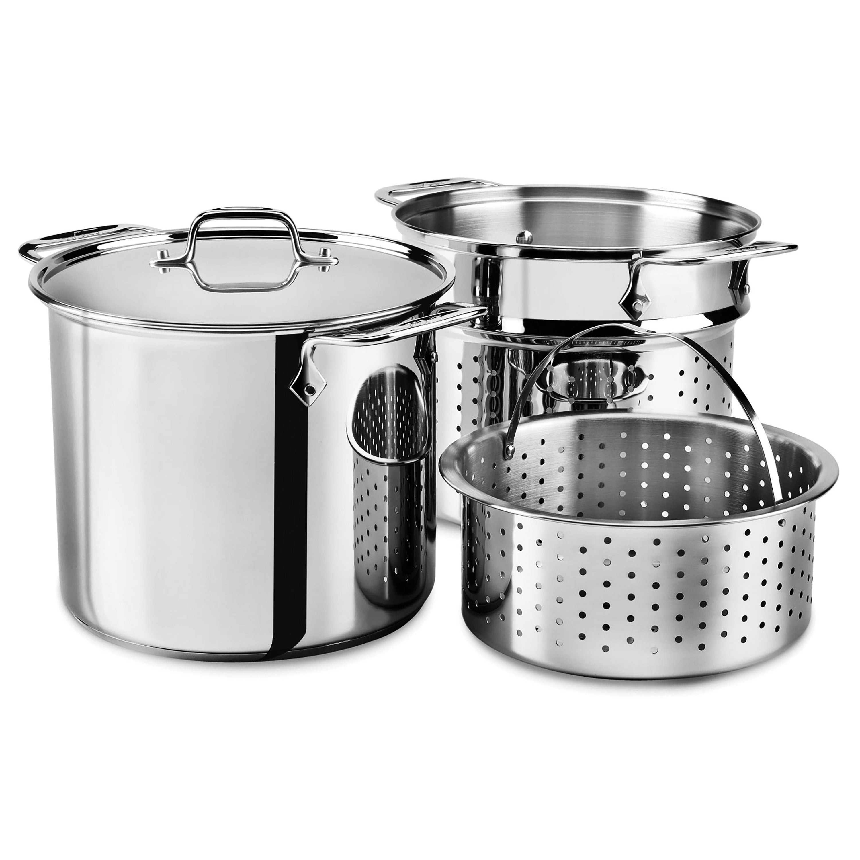  All-Clad Specialty Stainless Steel Pressure Cooker with Steaming  Basket 8.4 Quart Oven Broiler Safe 600F Pots and Pans, Cookware Silver:  Home & Kitchen