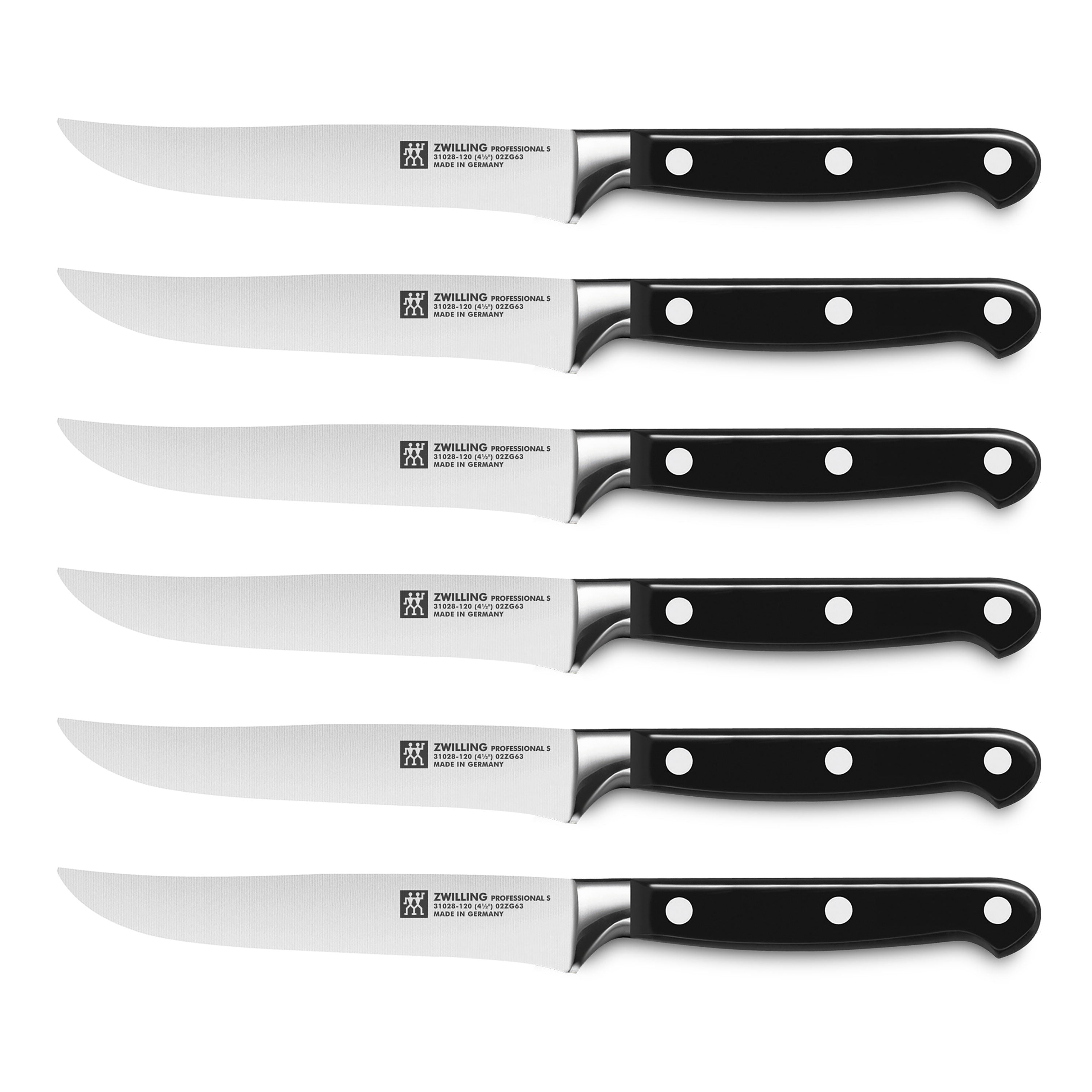 Steak Knives with White Lucite Handles, Set of 6 - Jung Lee NY