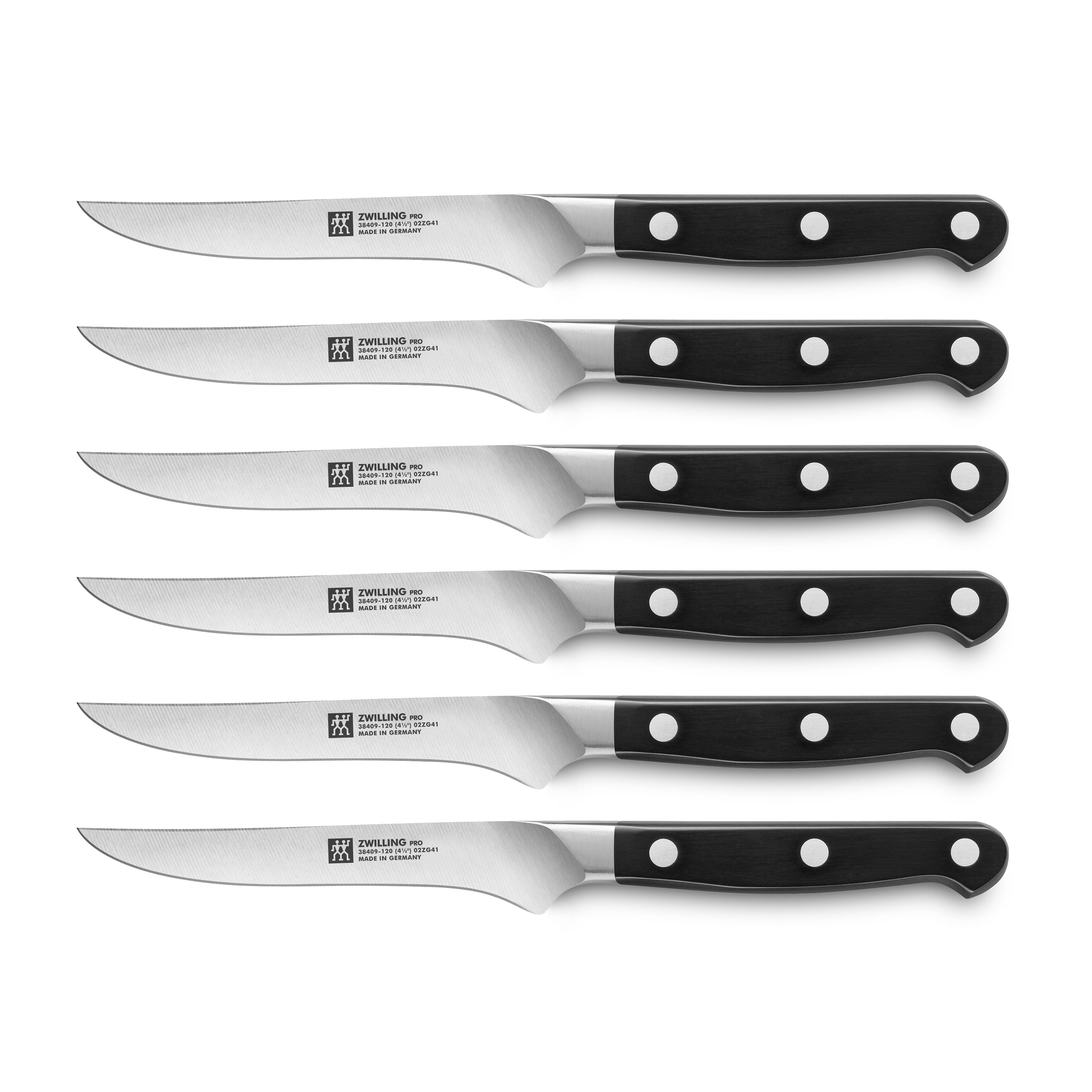 Steak Knives with White Lucite Handles, Set of 6 - Jung Lee NY