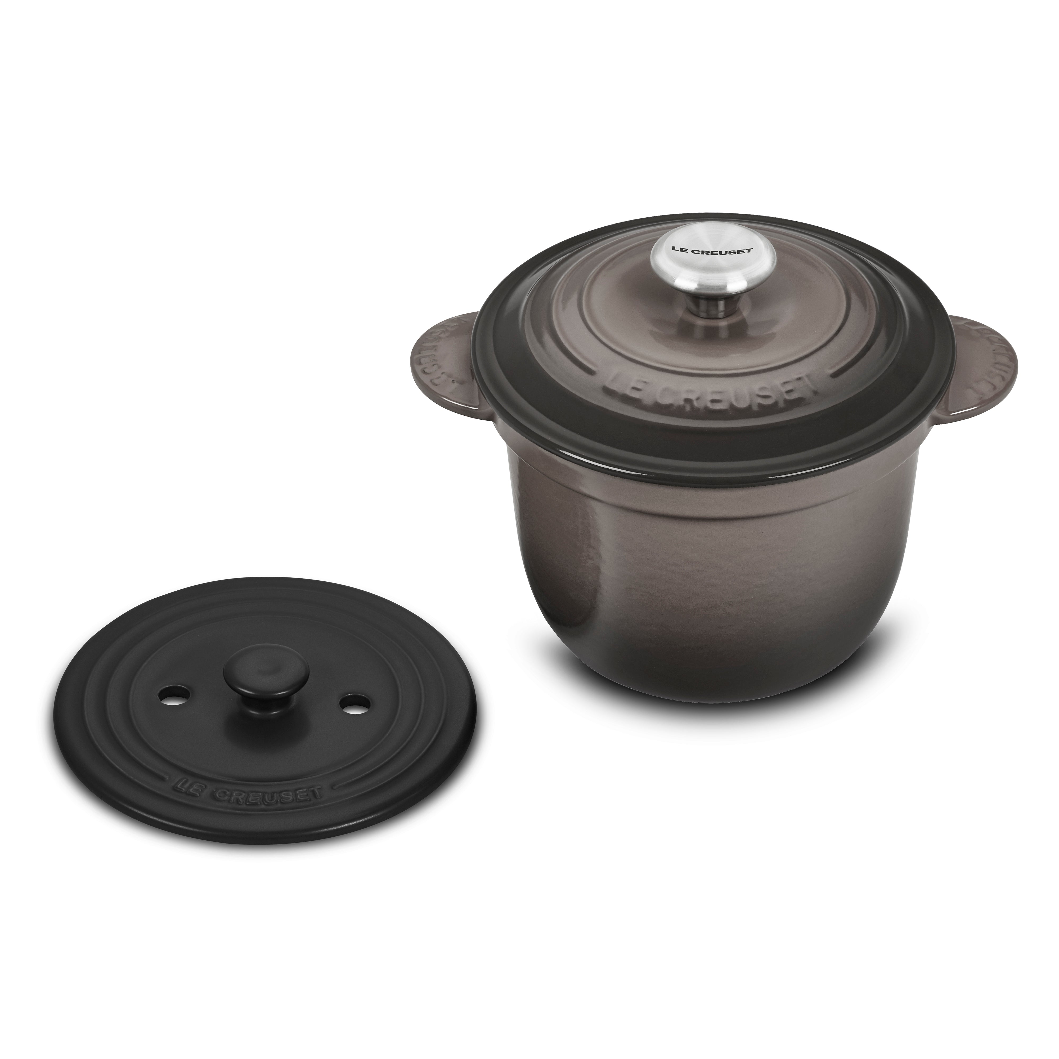  Le Creuset Enameled Cast Iron Rice Pot with Lid & Stoneware  Insert, 2.25 qt., White: Home & Kitchen
