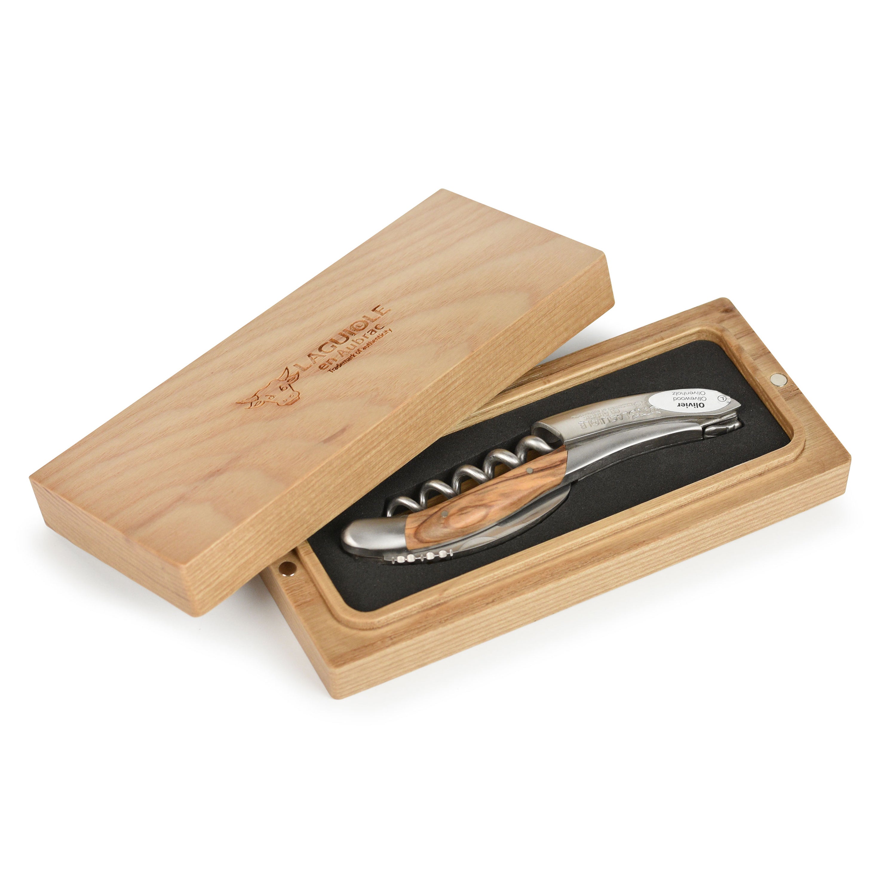 Corkscrew LUXURY, gift box, olive handle, Laguiole 
