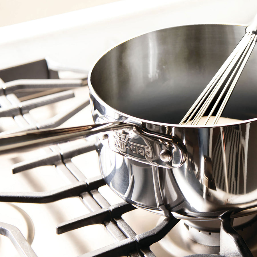 All-Clad d3 Stainless 4-quart Saucepan with Helper Handle