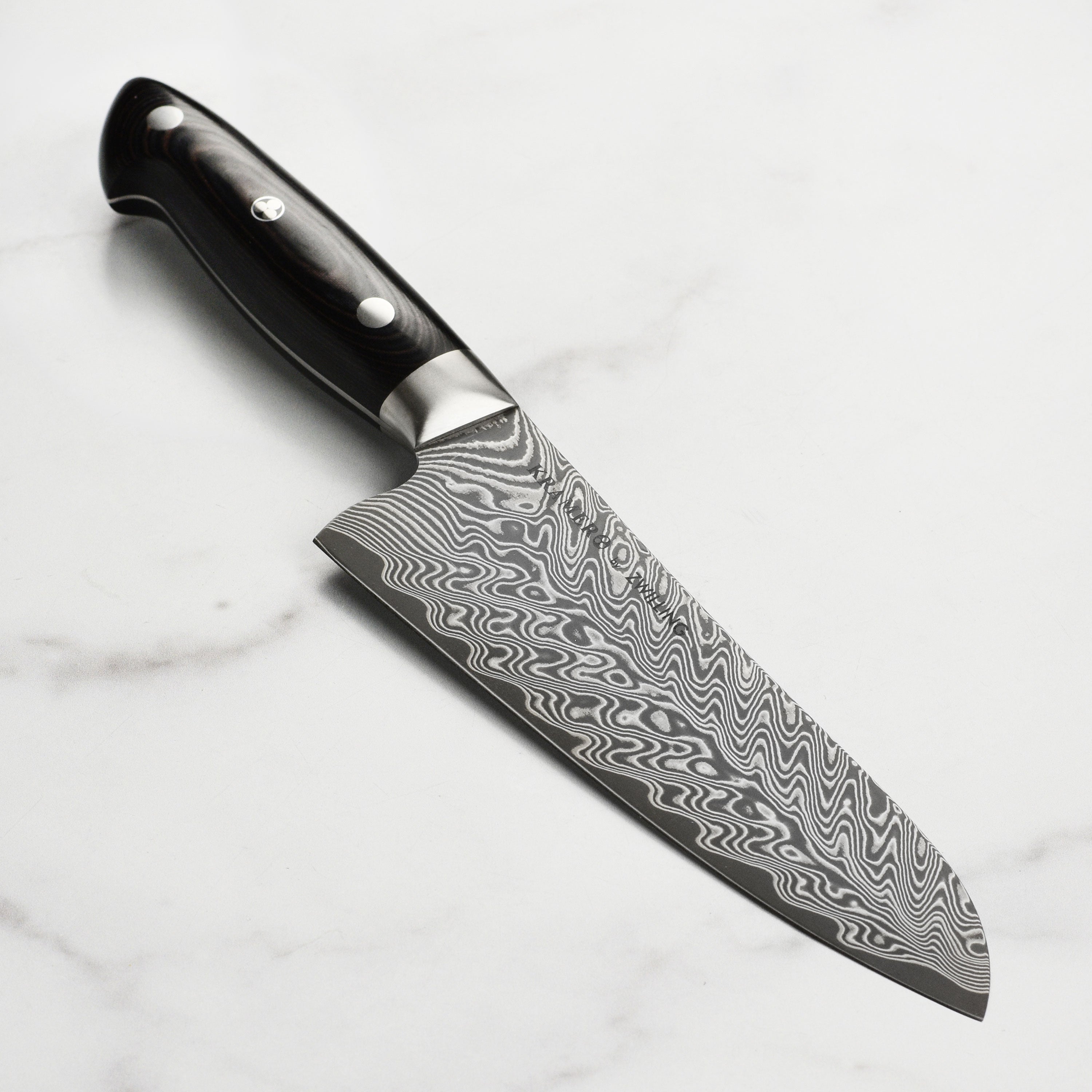 Bob Kramer Stainless Damascus Santoku Knife - 7