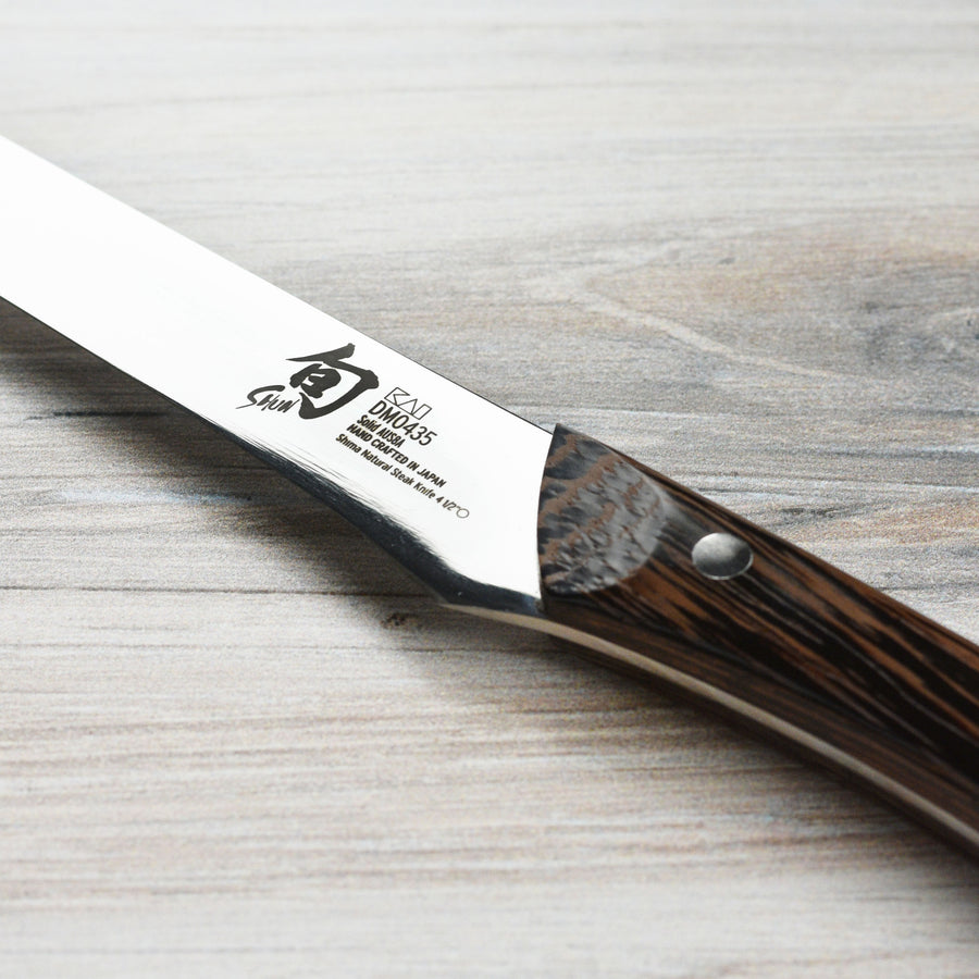 Shun 4 Piece Shima Steak Knife Set, Natural Tagayasan