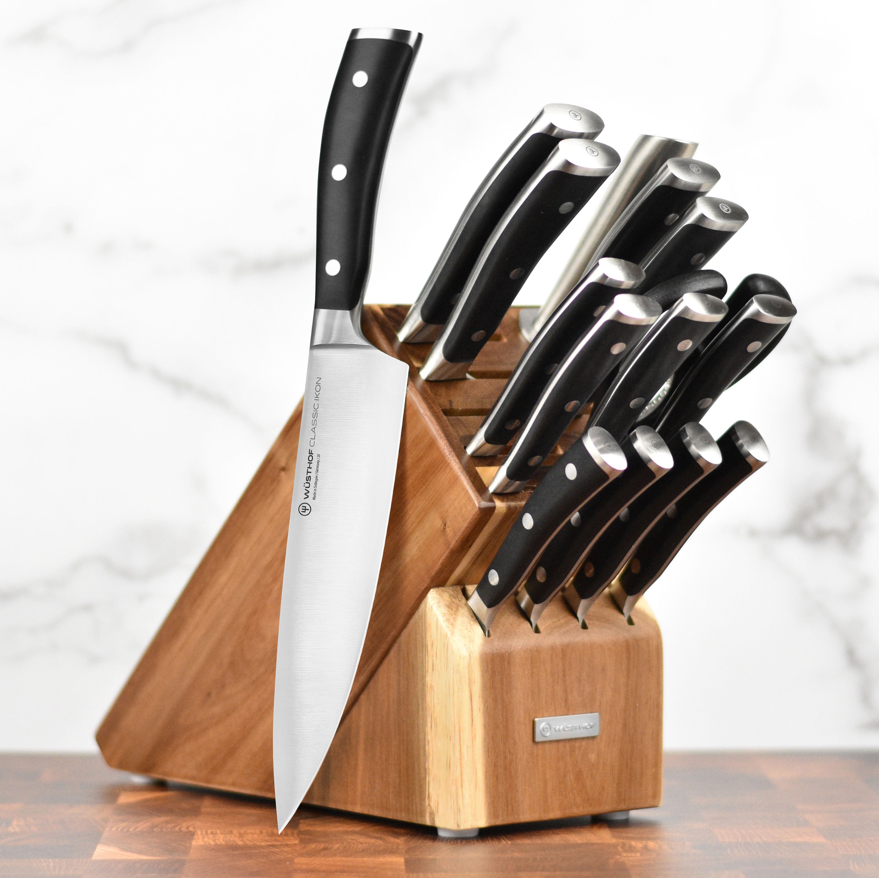 Wusthof Classic Ikon Knife Set - 16 Piece Acacia Block – Cutlery