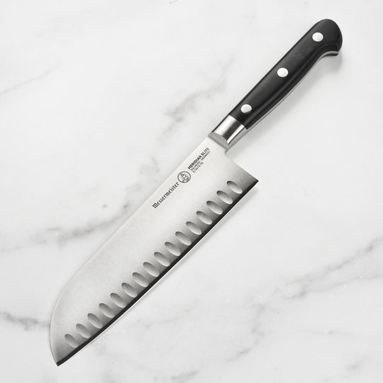 Messermeister Meridian Elite 7" Hollow Edge Santoku Knife