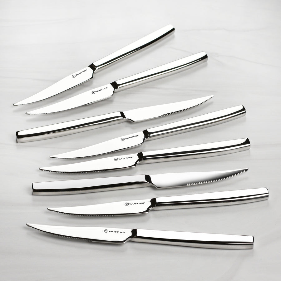 Wusthof 8 Piece Stainless Steel Steak Knife Set with Olivewood Case