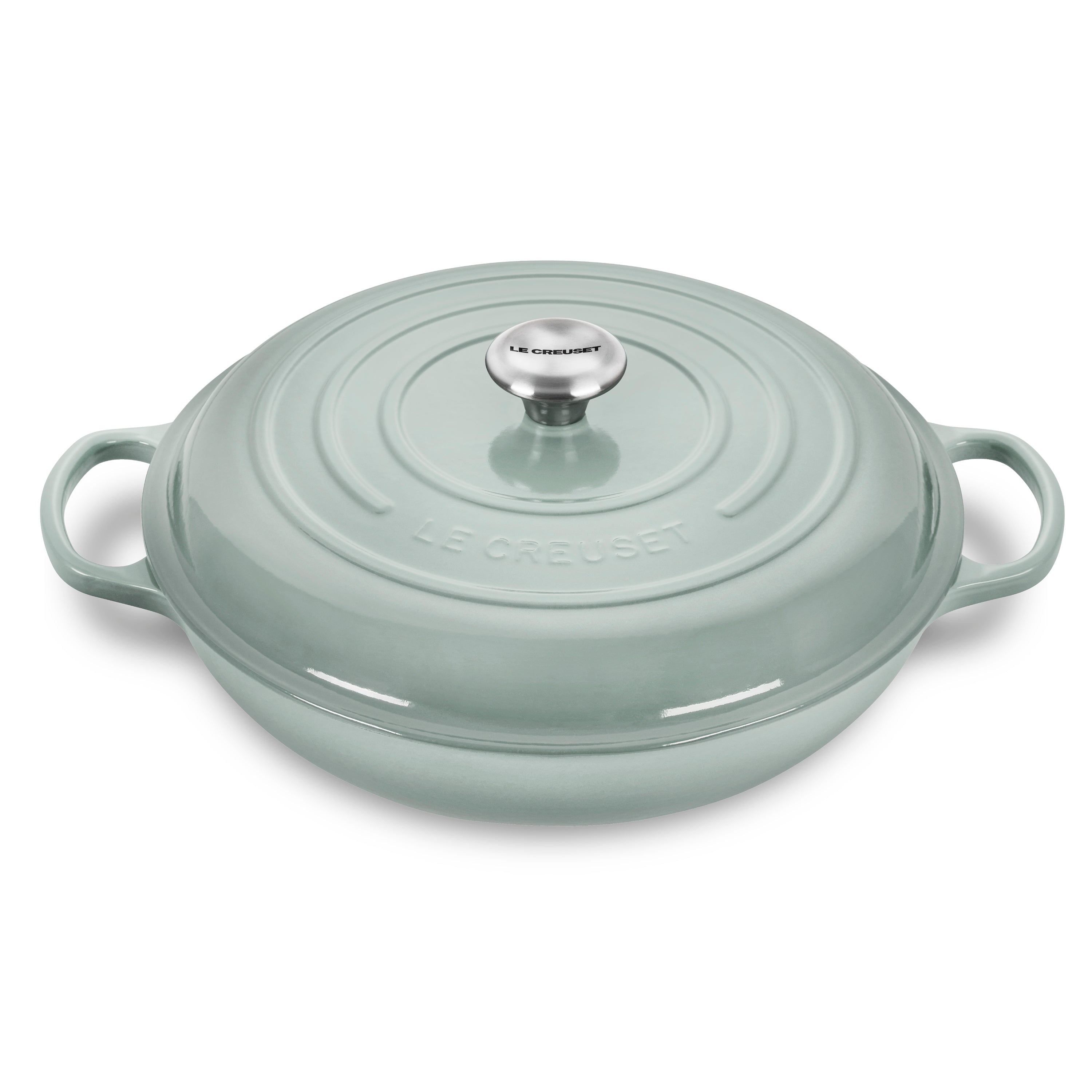 Le Creuset Enameled Cast Iron Signature Oval Dutch Oven, 15.5qt., Sea Salt Le Creuset Enameled Cast Iron Signature Oval Dutch Oven, 15.5qt., Sea Salt