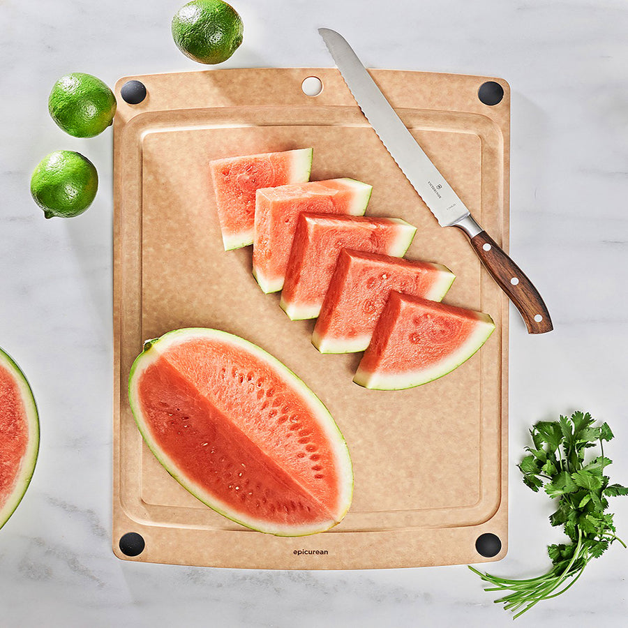 Epicurean 5 Piece Cutting Board Set with Juice Groove & Non-Slip Silicone Feet