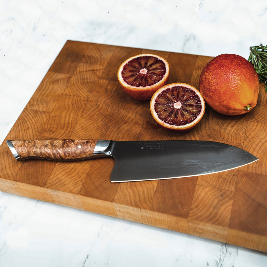 Steelport Carbon Steel 6" Chef's Knife with Oregon Maple Magnetic Sheath