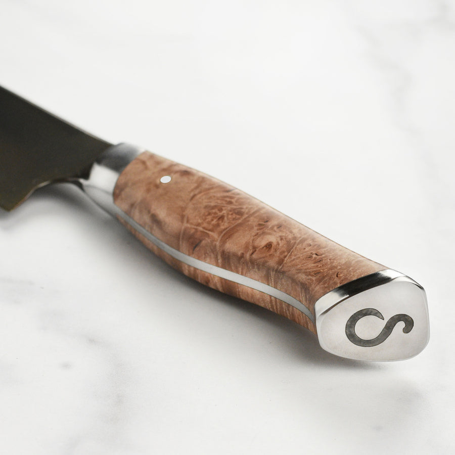 Steelport Carbon Steel 10" Bread Knife with Oregon Maple Magnetic Sheath