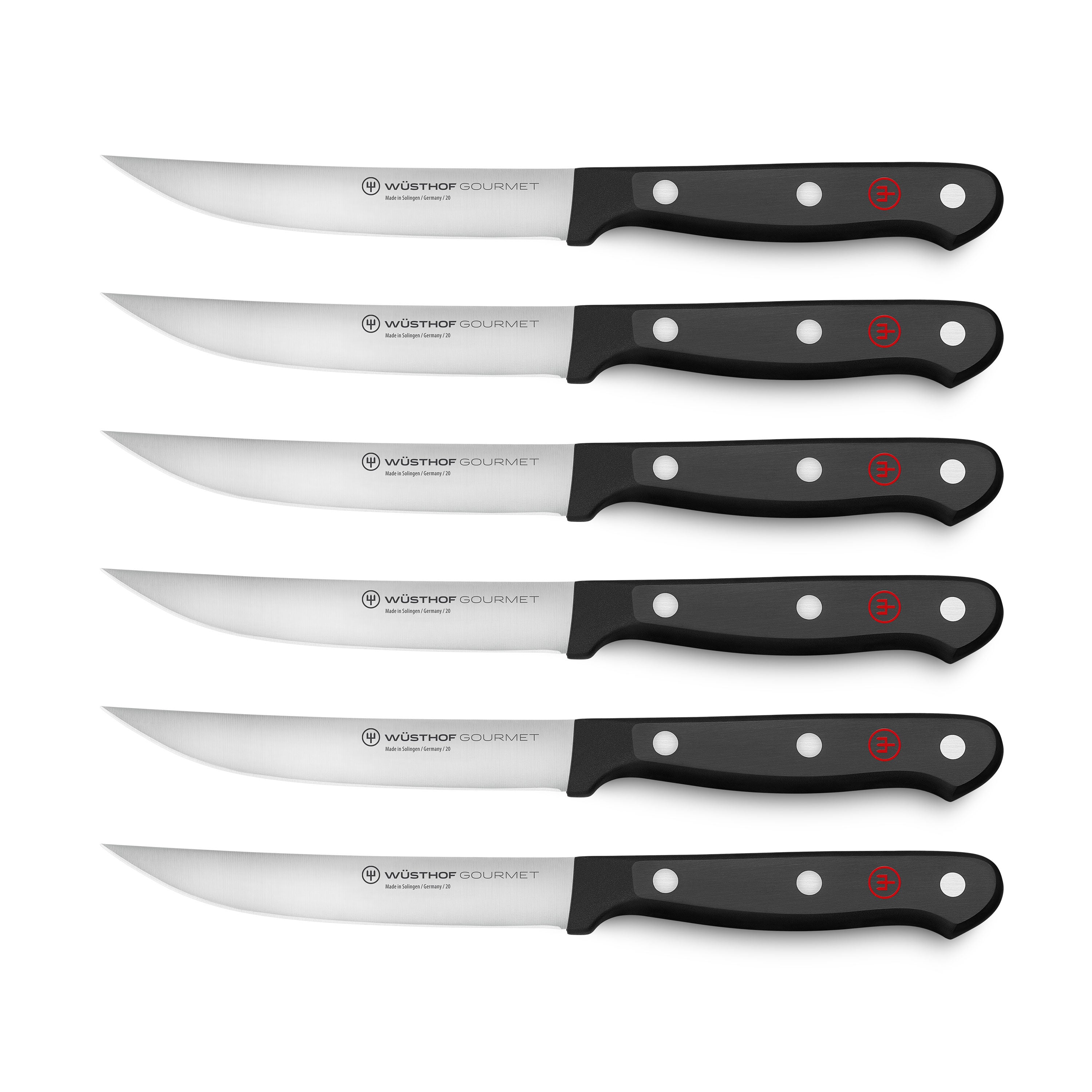 7 Piece Steak Knife Set, Black ABS