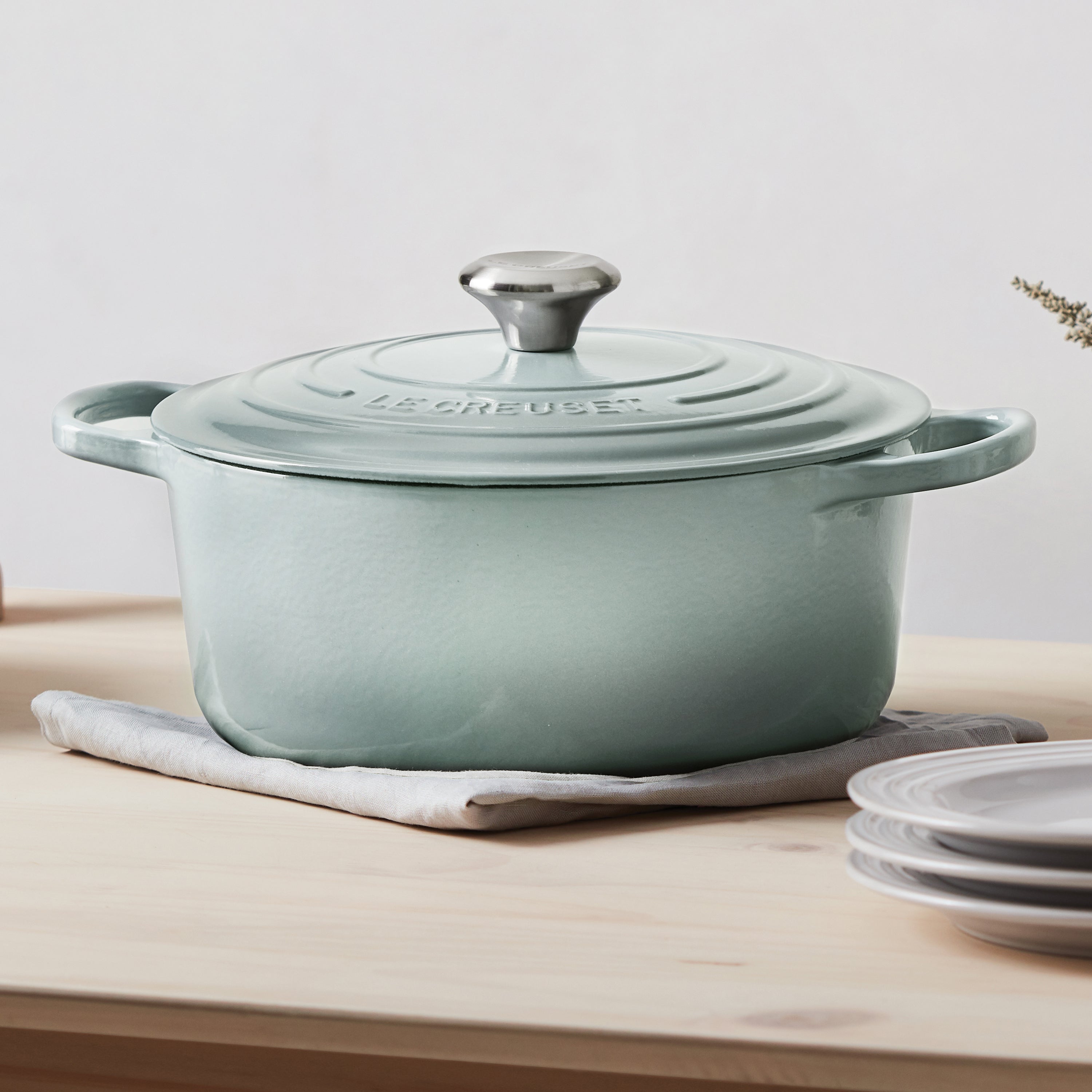 Le Creuset Dutch Oven - 5.5-qt Cast Iron Round - Sea Salt