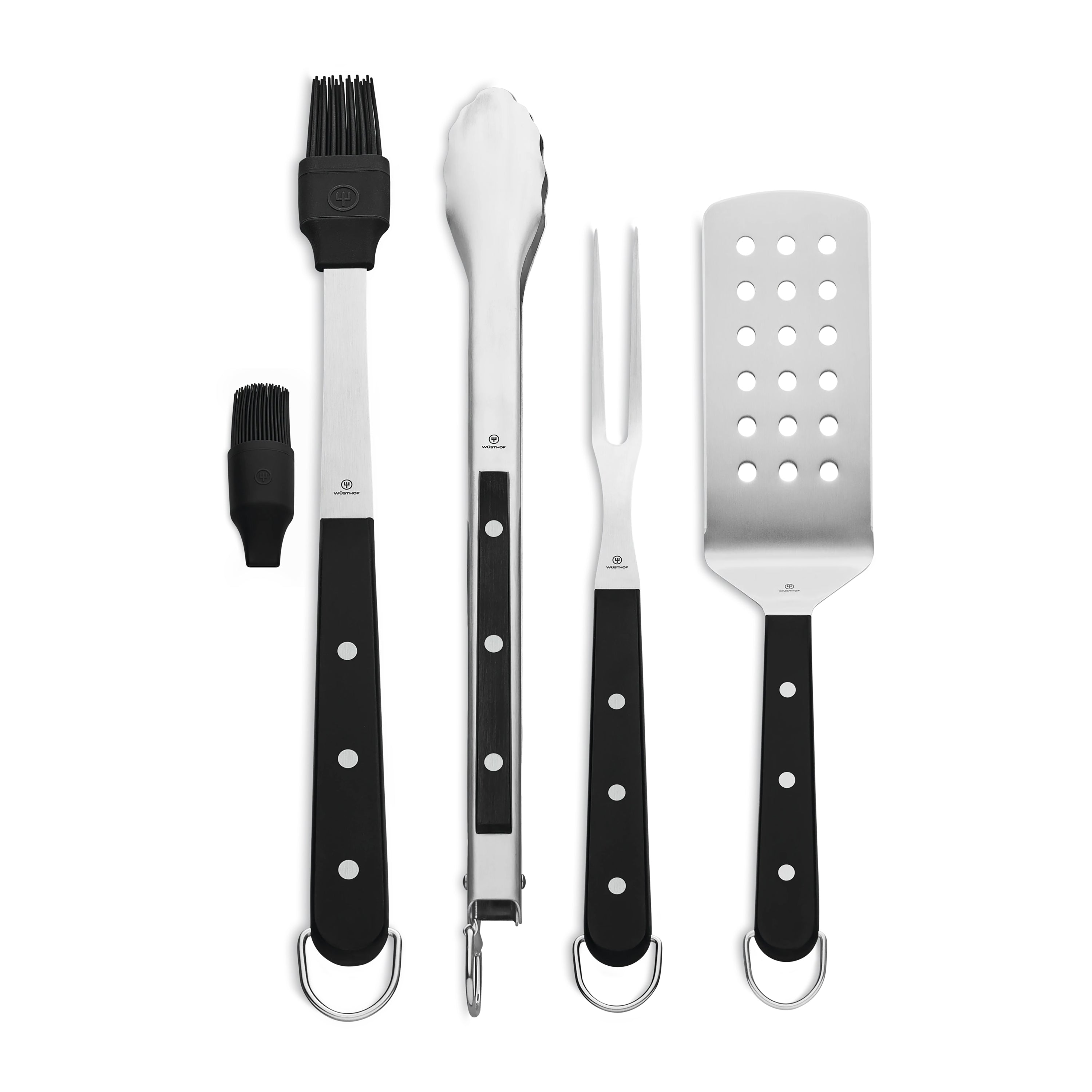 4-Piece Stainless Steel BBQ Tool Set I All-Clad