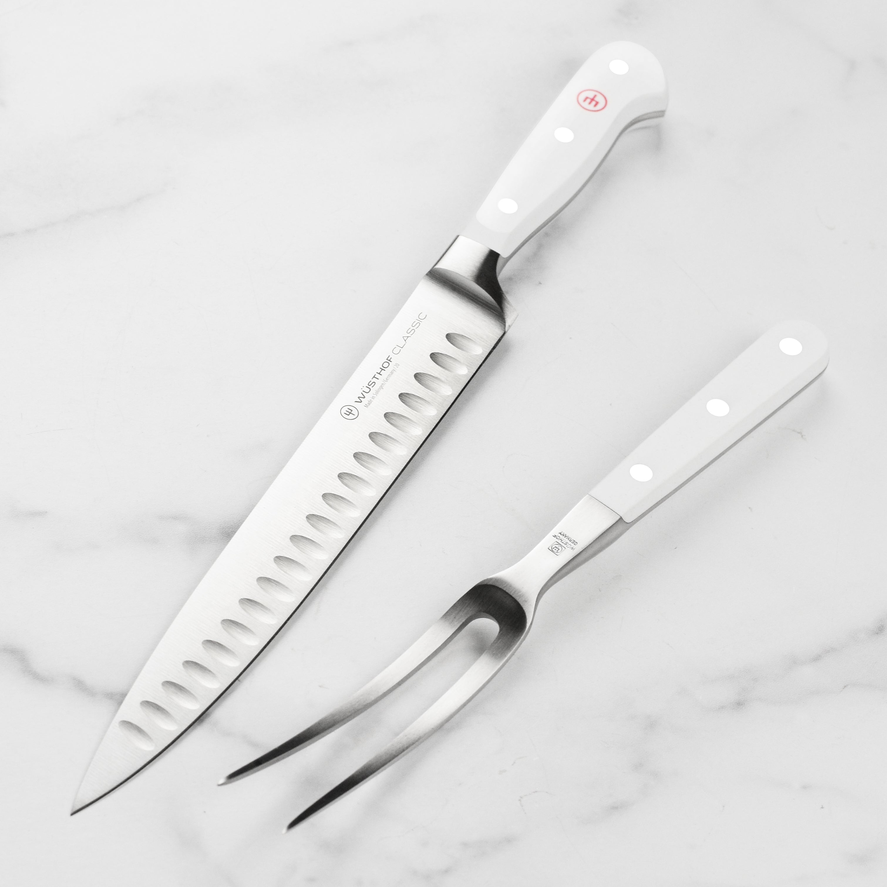 Wusthof Classic White Hollow Edge Carving Set - 2 Piece – Cutlery