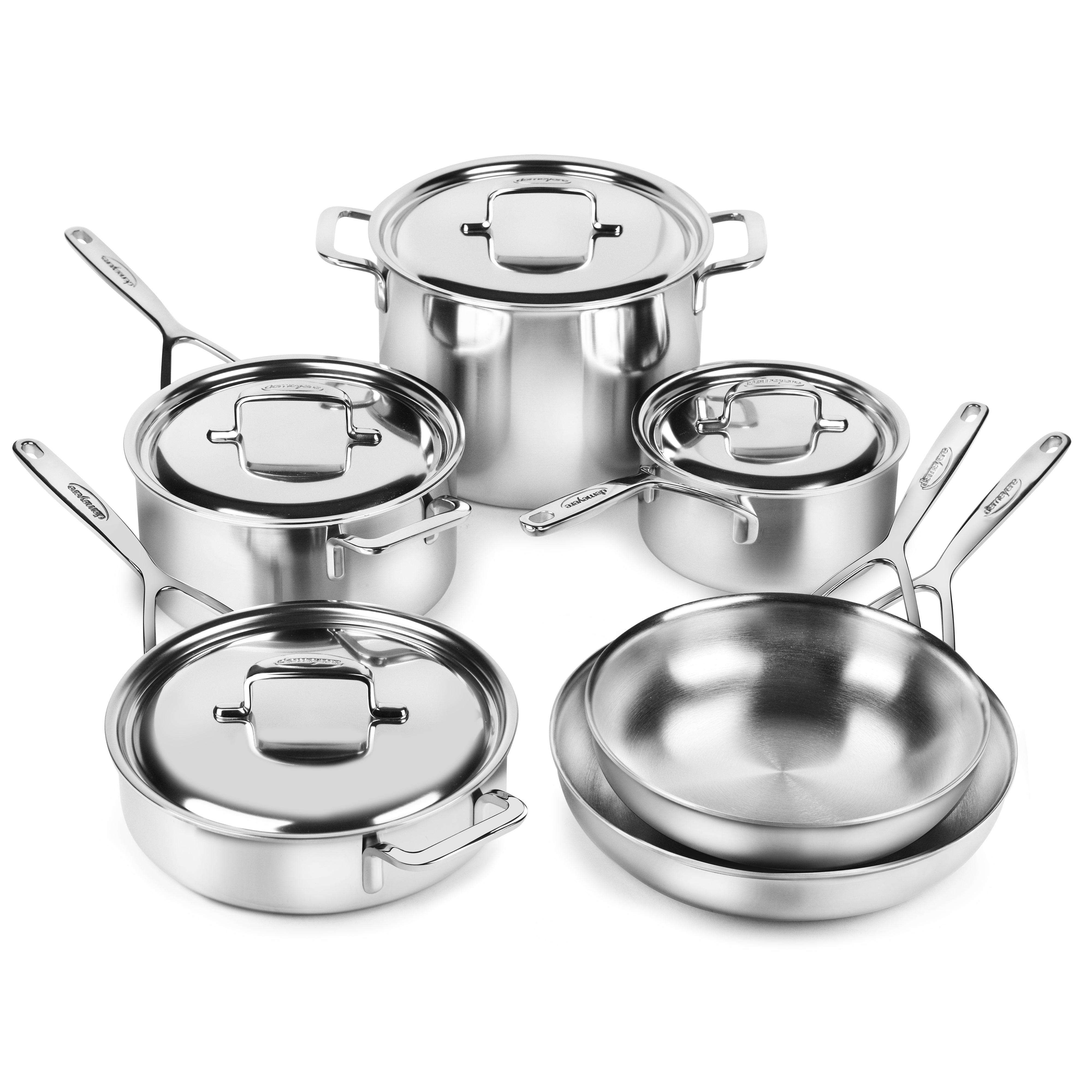 Demeyere Industry Stainless Steel Saucepan 2 qt with Lid