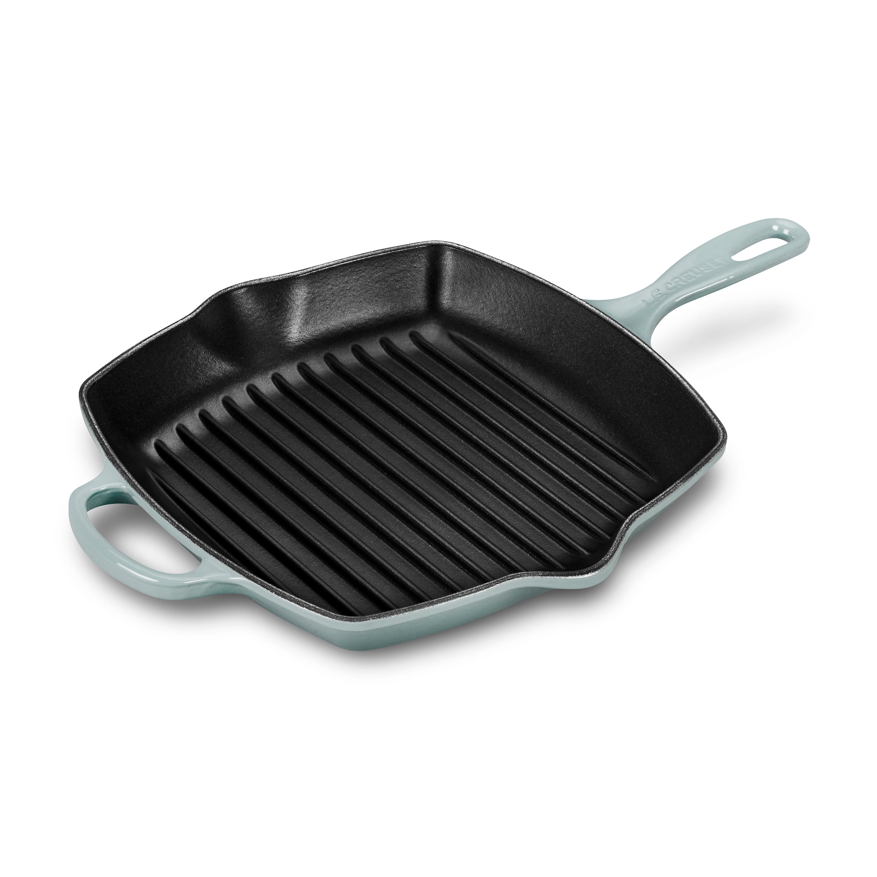  Le Creuset Enameled Cast Iron Signature Square Skillet Grill,  10.25, Flame: Home & Kitchen
