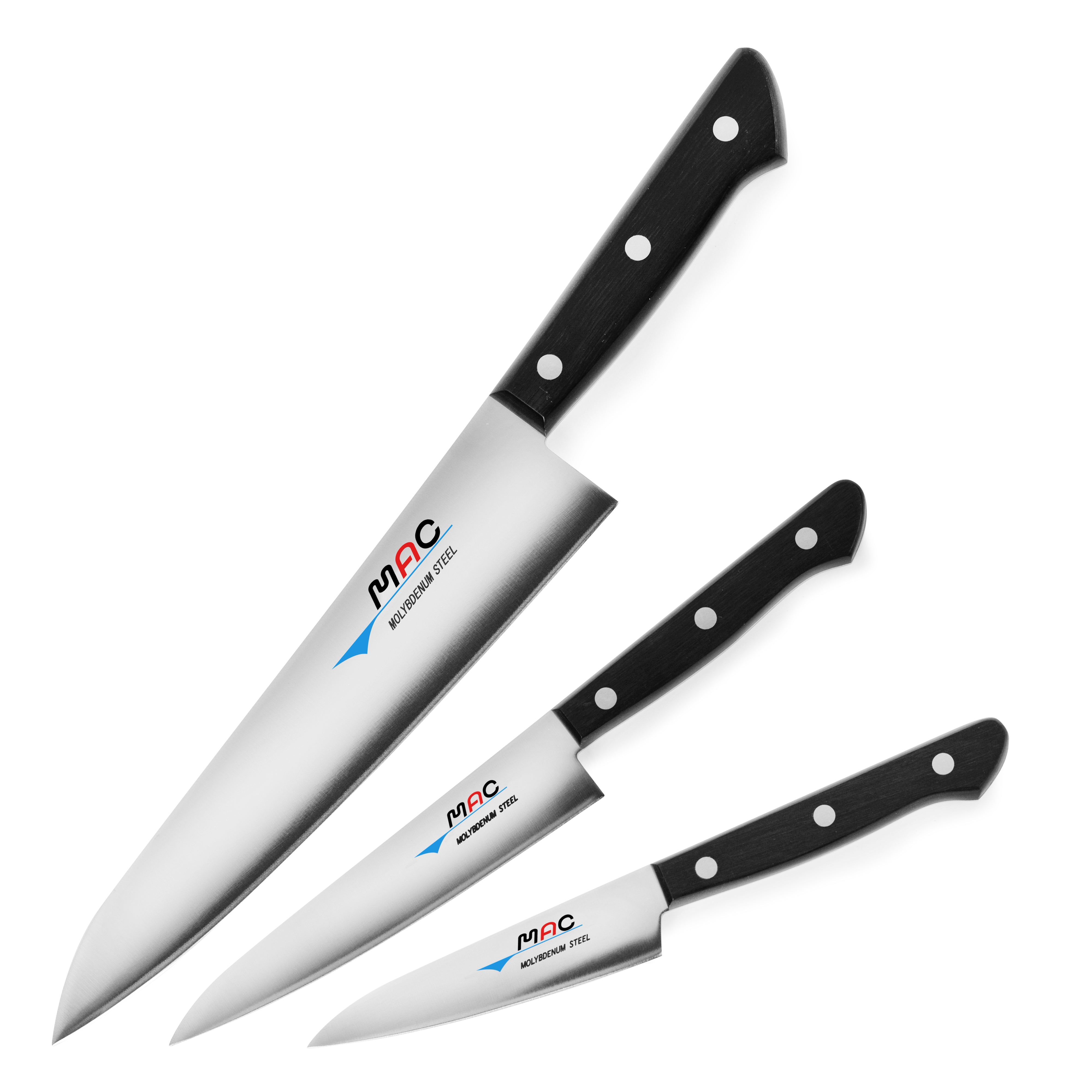 MAC Knife Set - Chef's Series - 3 Piece – Cutlery and More